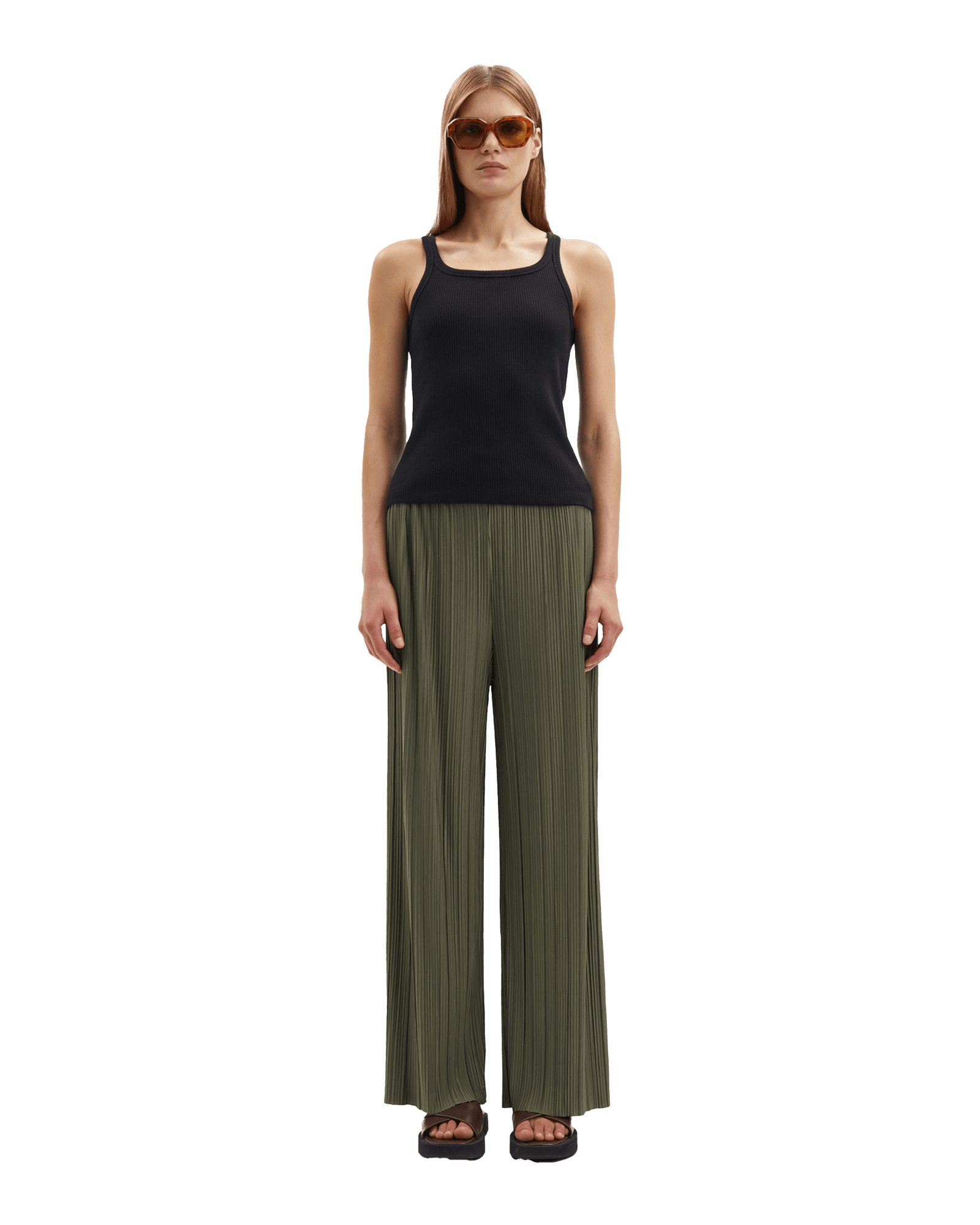 Uma Trousers 10167 W Dusty Olive