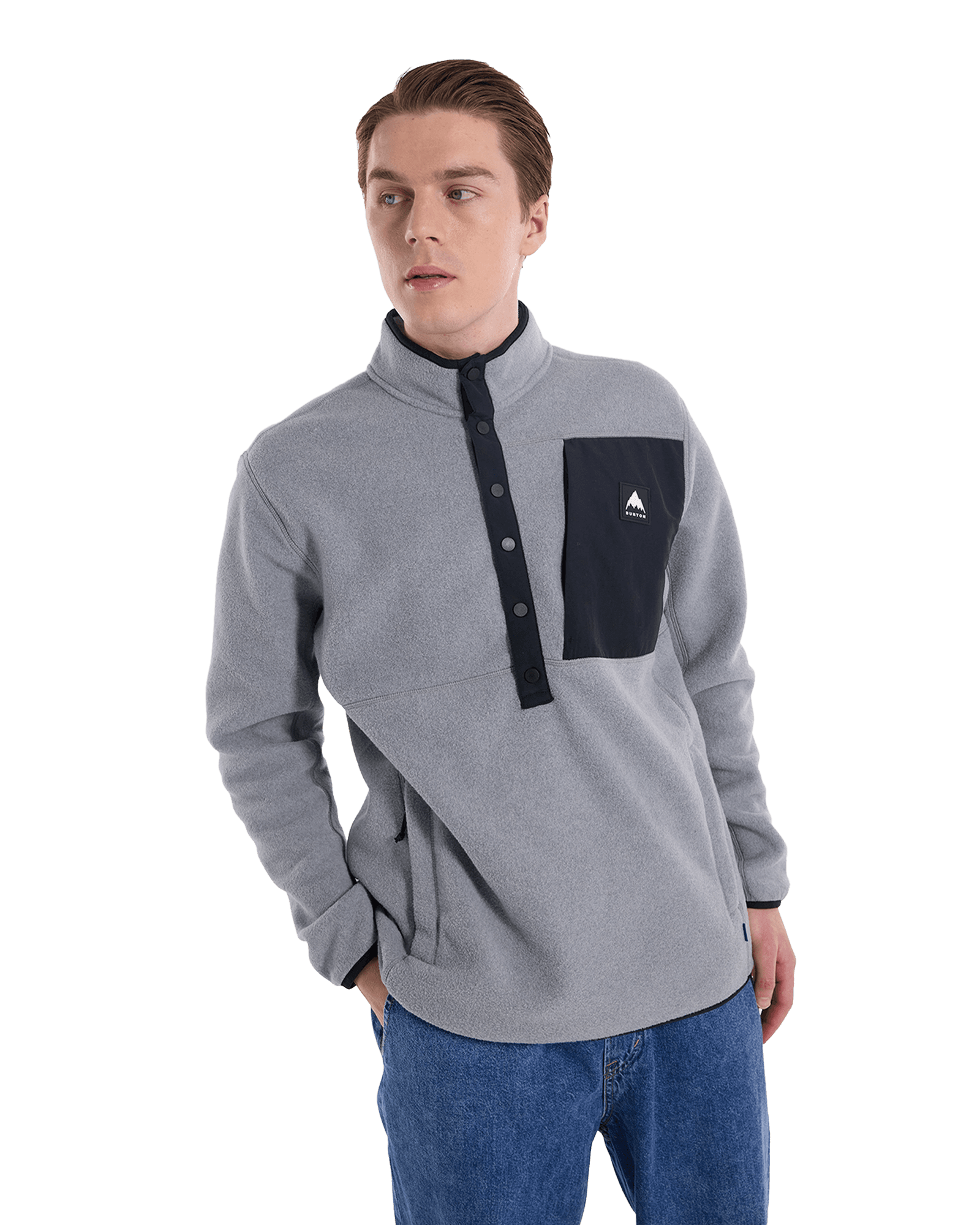 Cinder Fleece Pullover M Gray Heather
