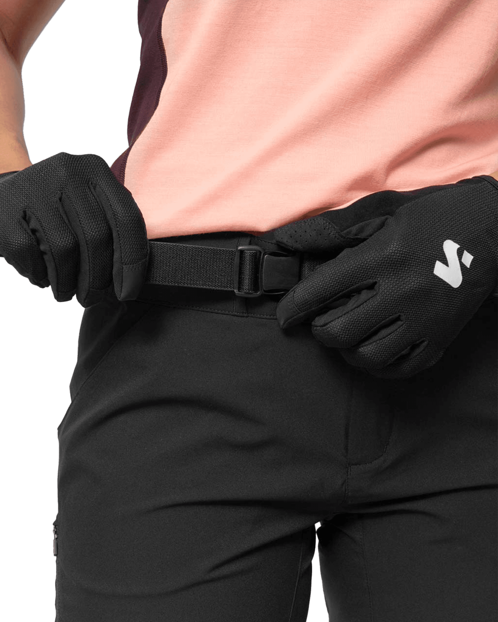 Hunter Slashed Shorts W Black