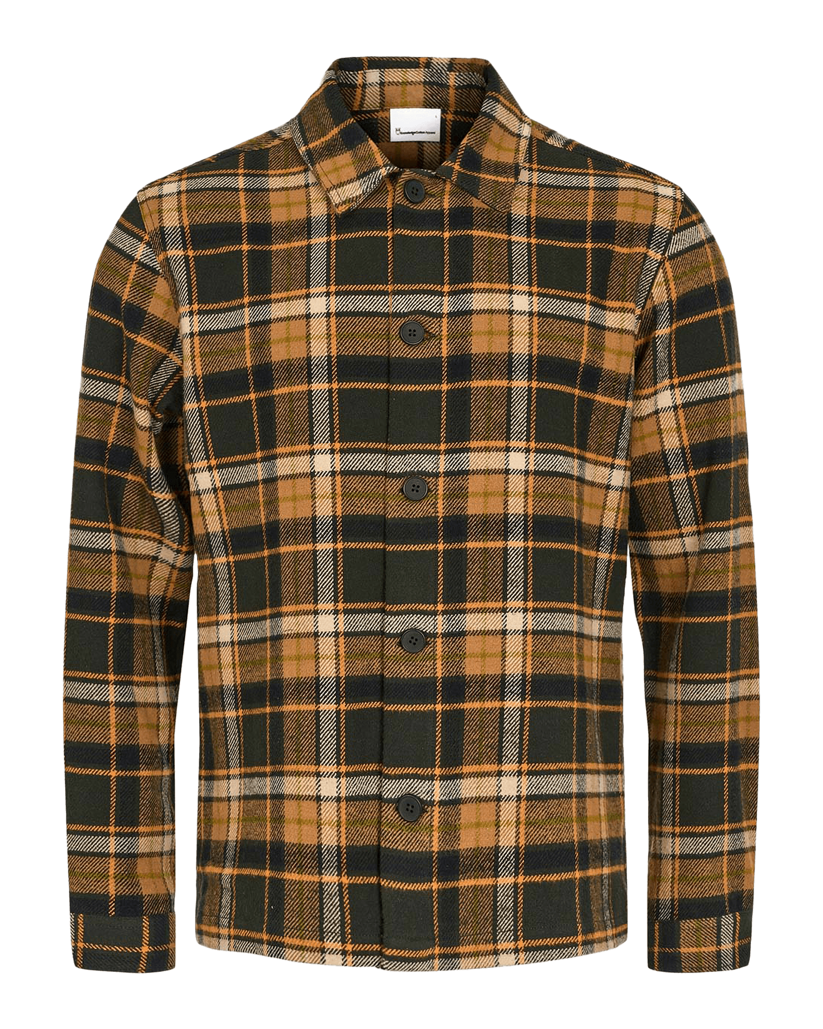 Big Checked Heavy Flannel Overshirt M Forrest Night