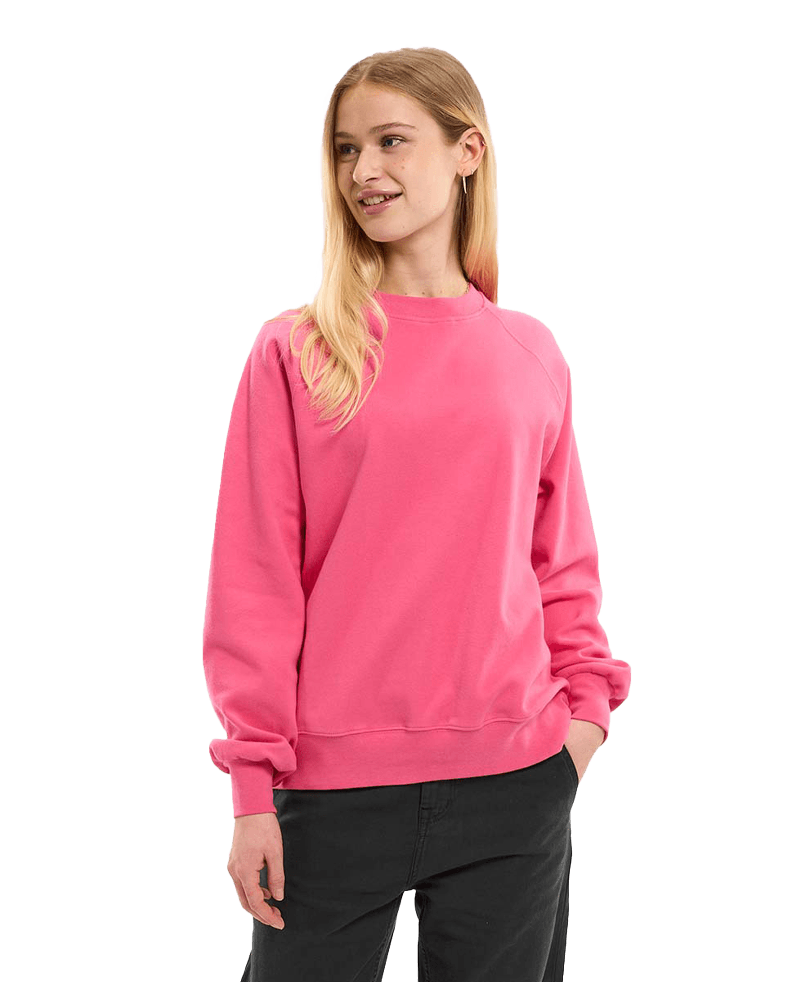 Oversized Ragland Sweat W 1383 Hot Pink