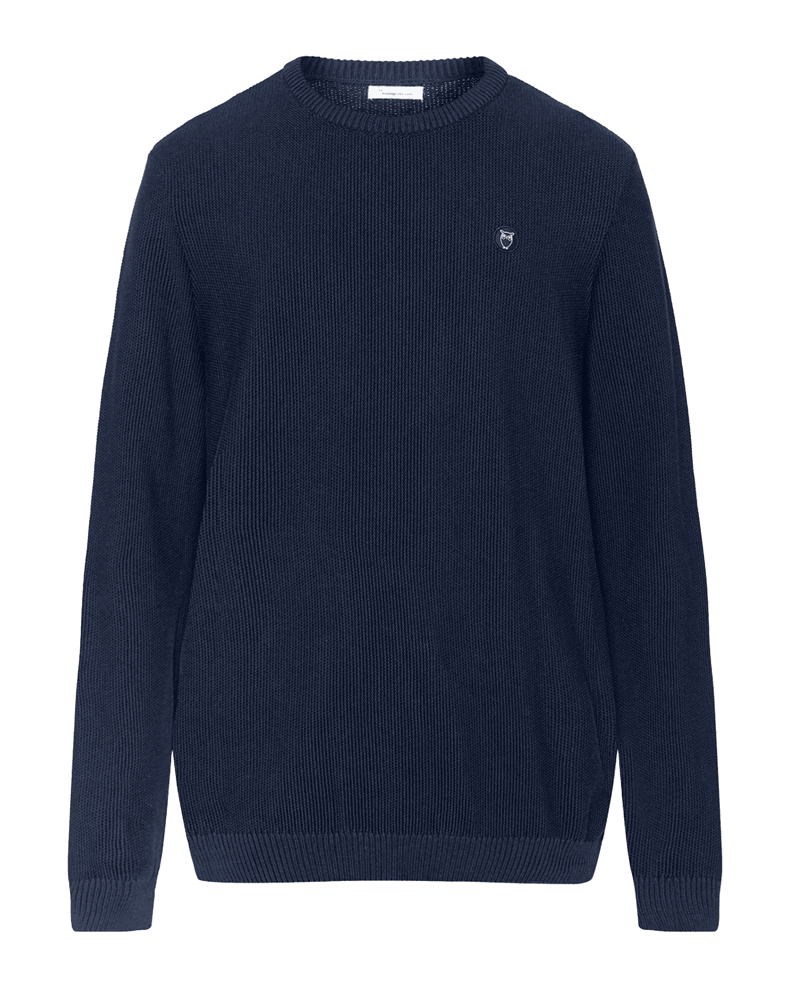 Pique Badge Knit O-Neck M 1001 Total Eclipse