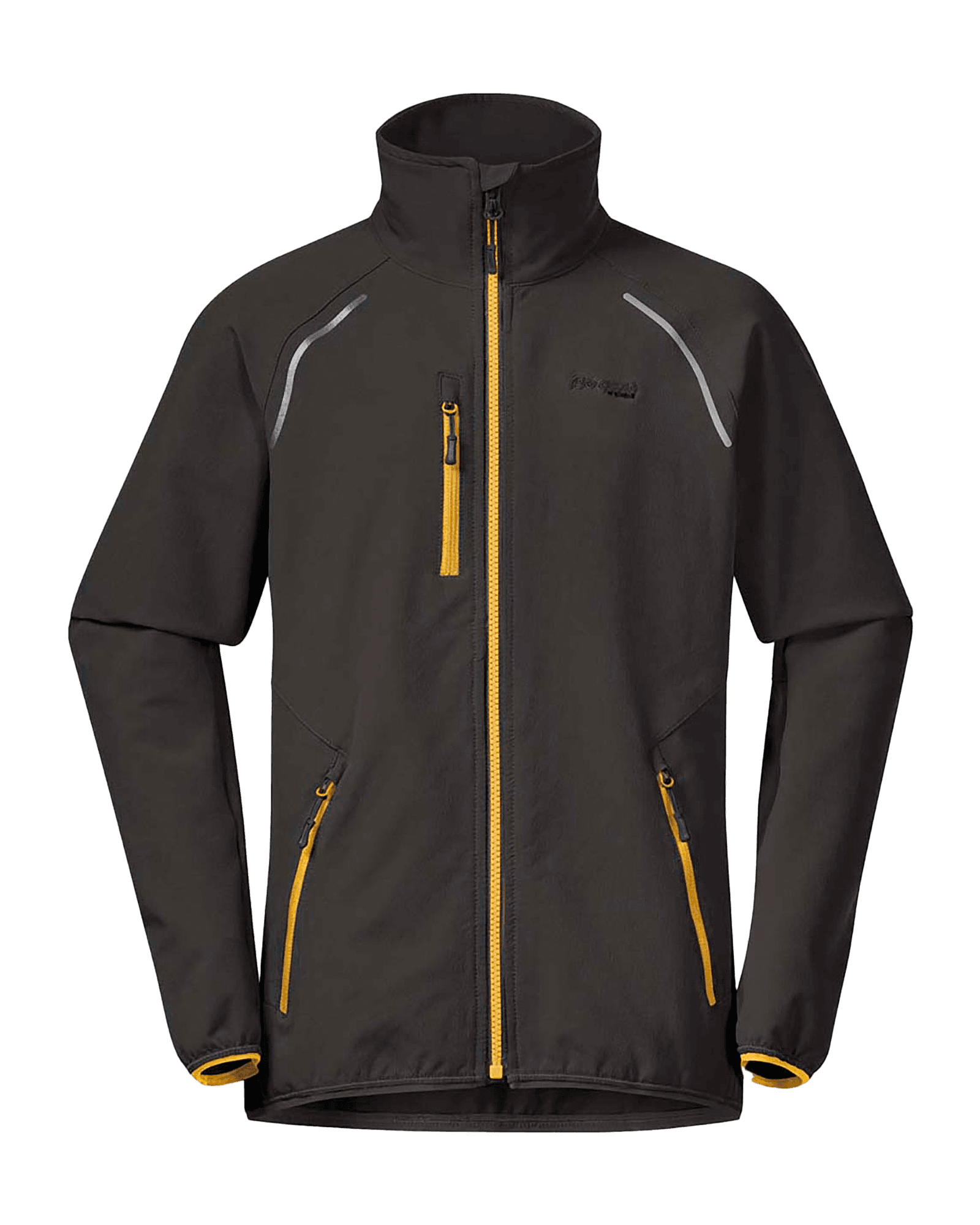 Sjoa Light Softshell Youth Jacket Solid Charcoal/Light Golden Yellow