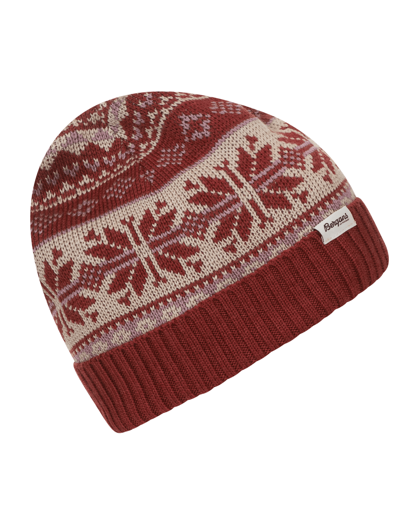 Jacquard Beanie Chianti Red/Lilac Chalk/Chalk Sand