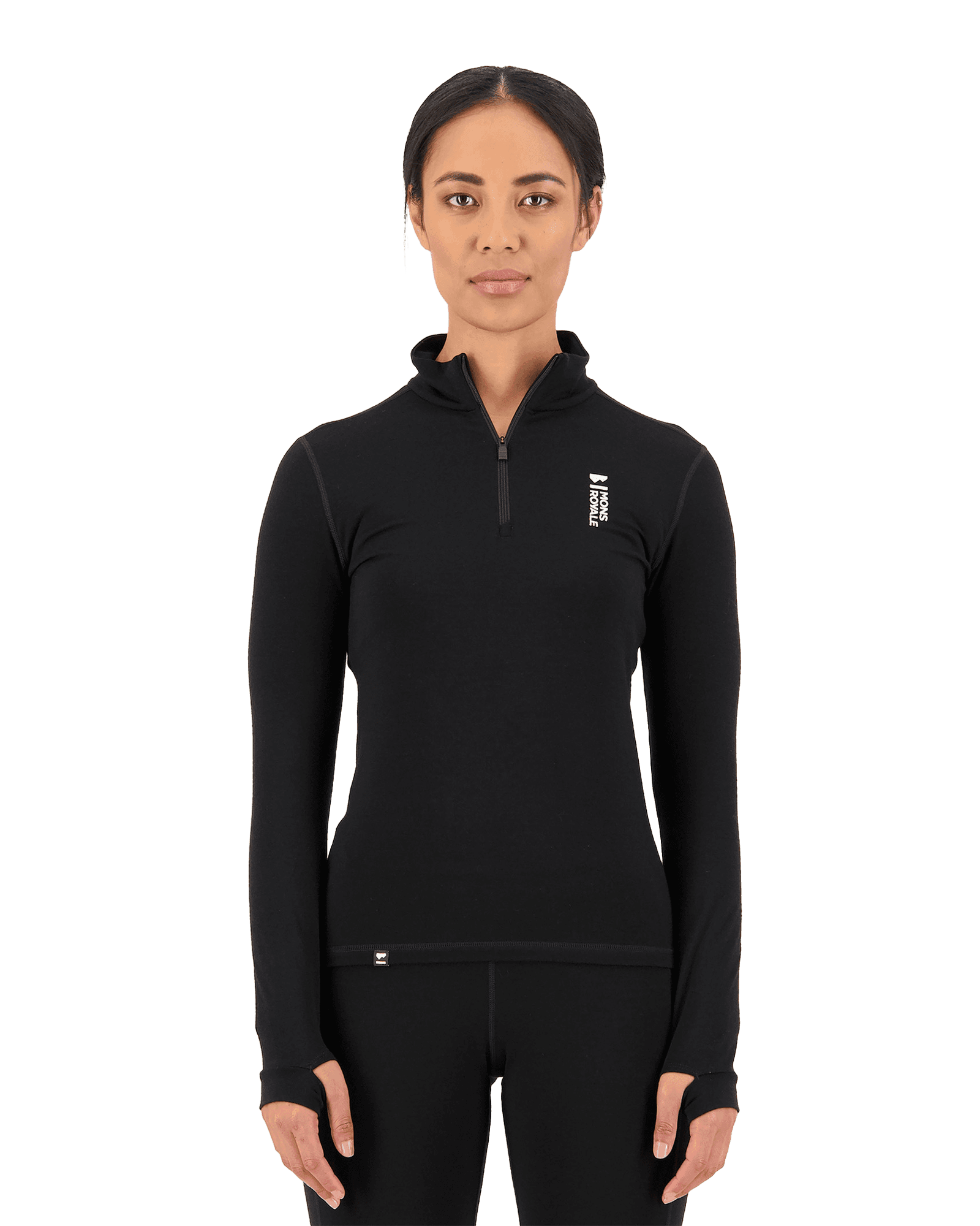Cascade Merino Flex 200 1/4 Zip W Black