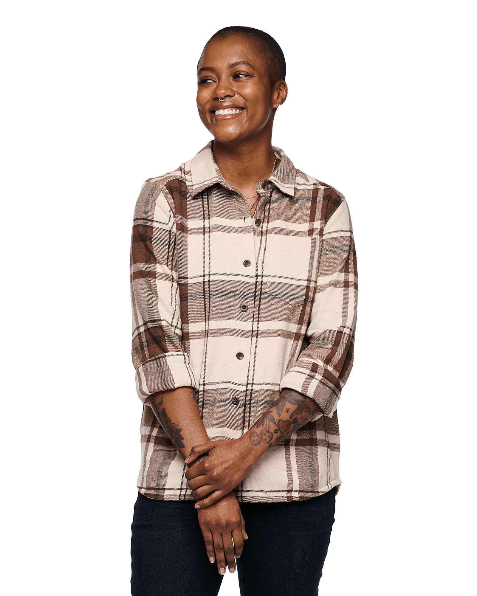 Chalk Pink/Walnut Plaid