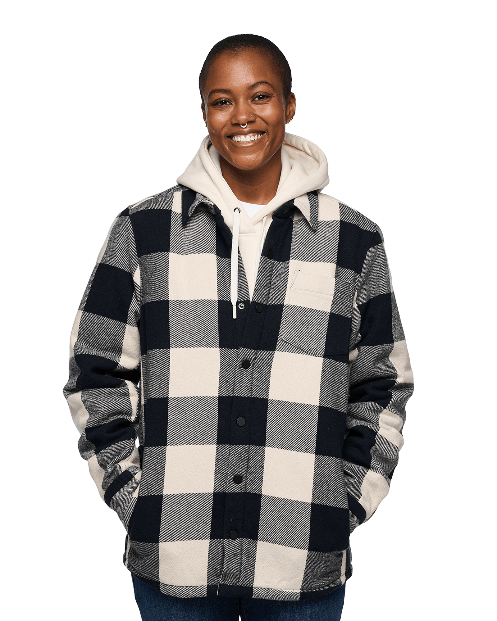 Black/Off White Plaid