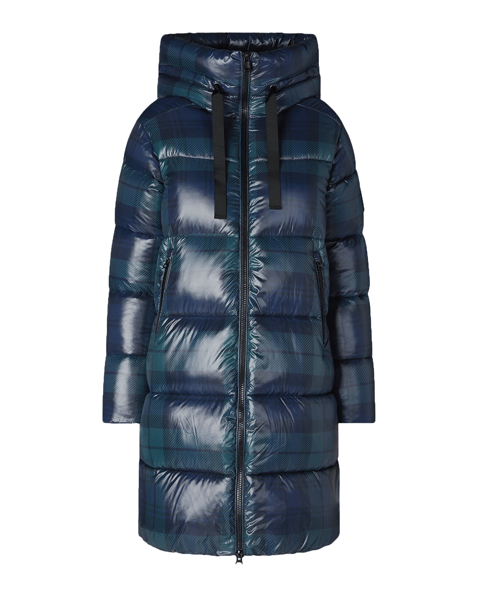 Yvette Hooded Coat W Blackwatch Tartan/Macr