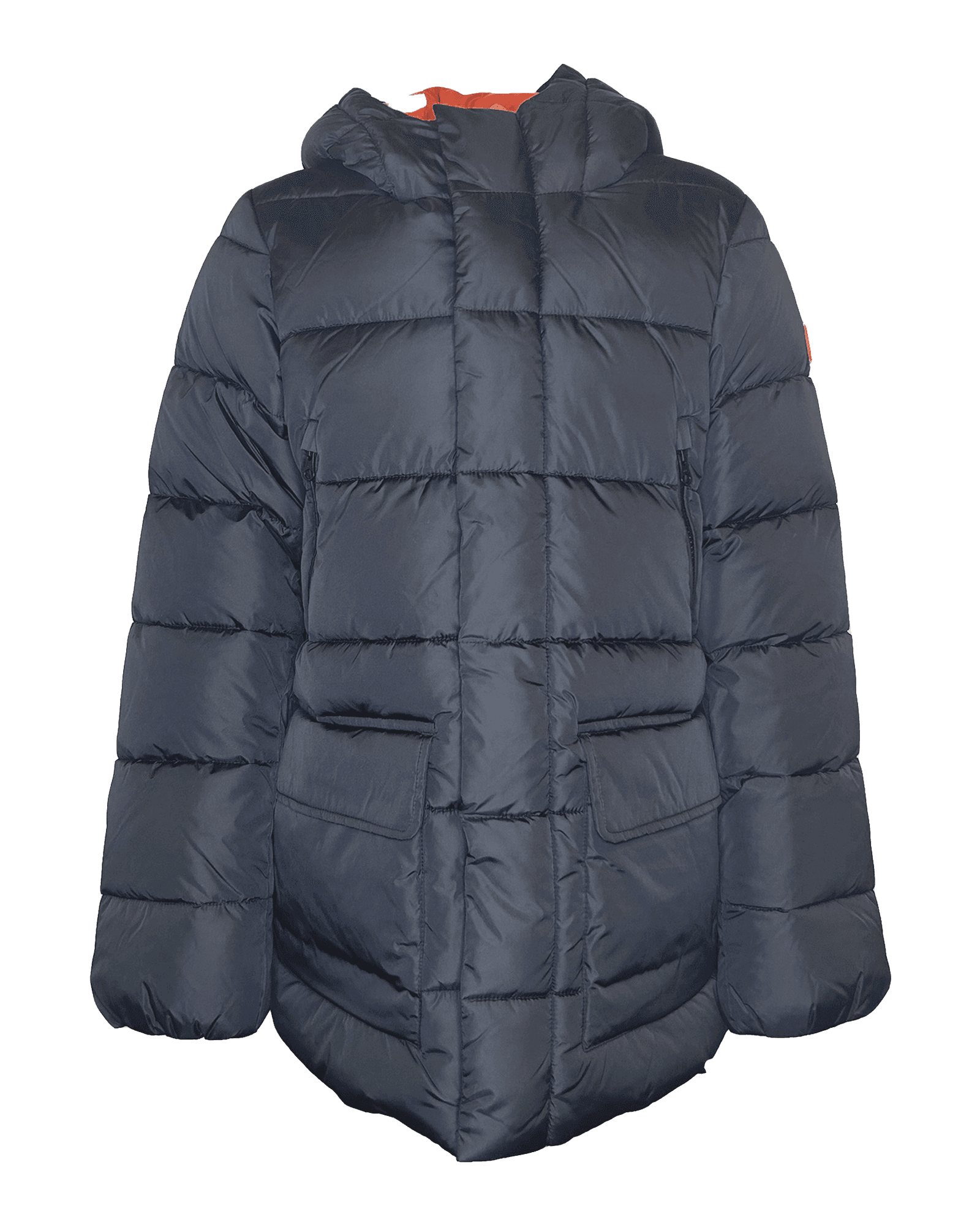 Joshua Hooded Coat JR Black/Ginger Lining