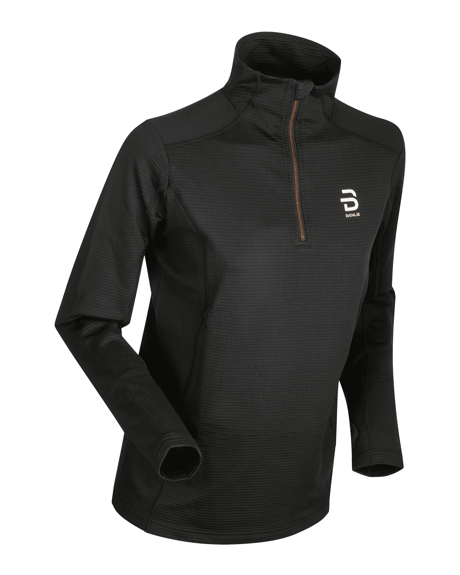 Half Zip Grid W Black