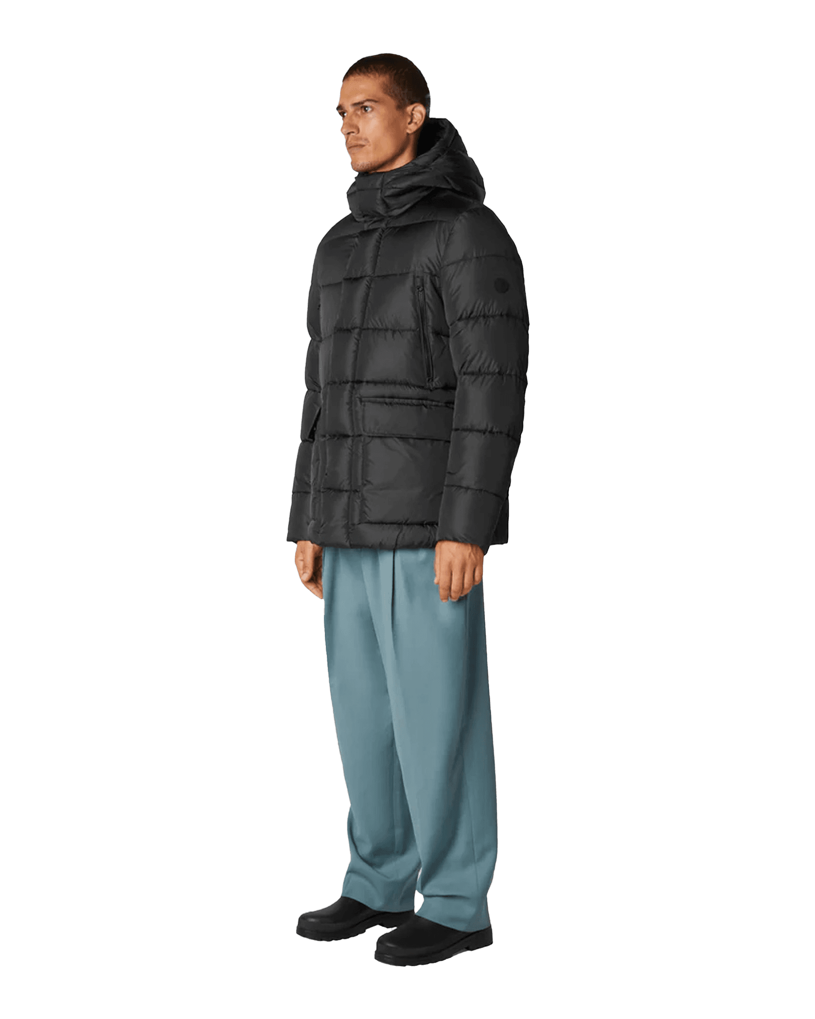 Cliff Hooded Coat D40818 M Black