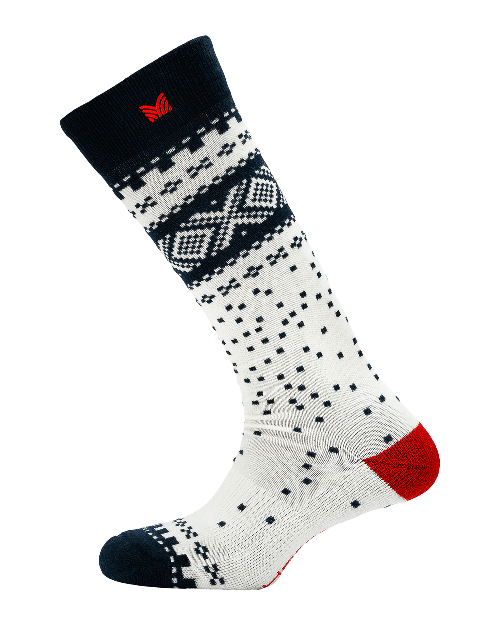 Cortina Socks Knee high Offwhite/Navy/Raspberry