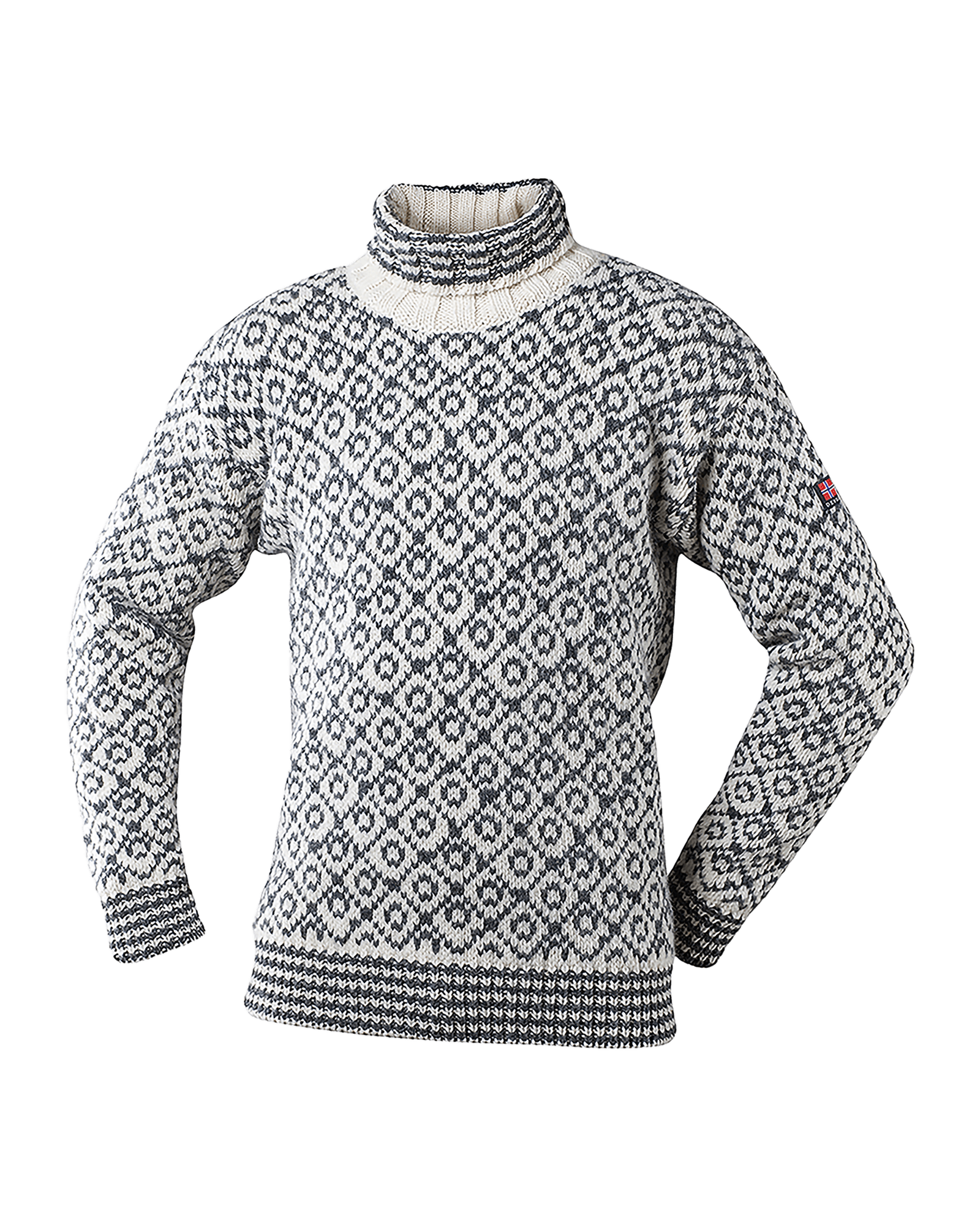 Svalbard Wool High Neck Off White/Anthracite