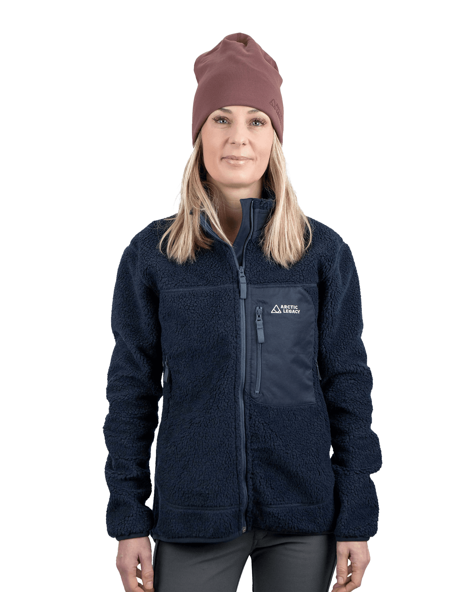 Kima Explorer Pile Jacket W Indigo Blue