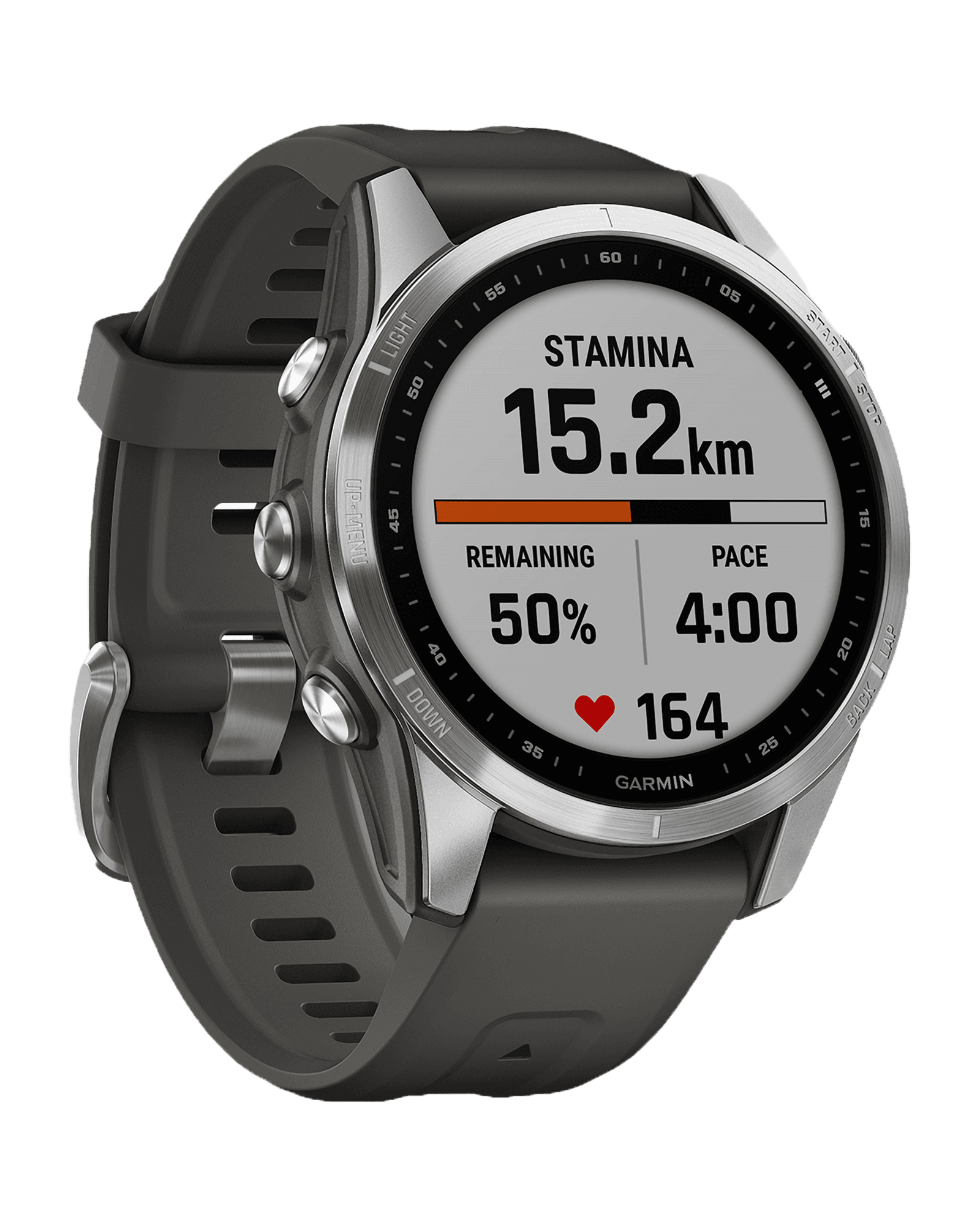 Silver with Graphite Band