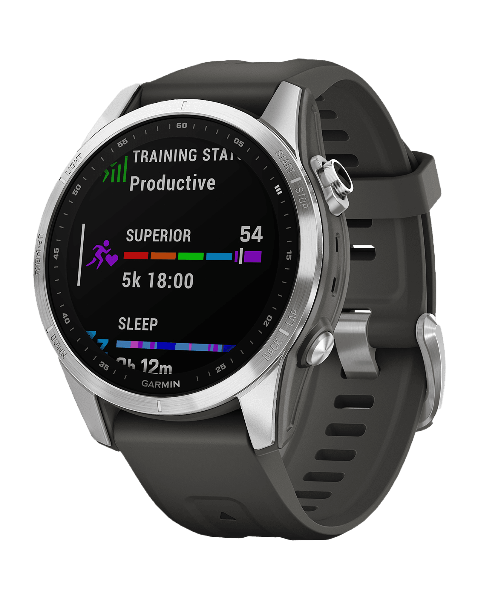 Silver with Graphite Band