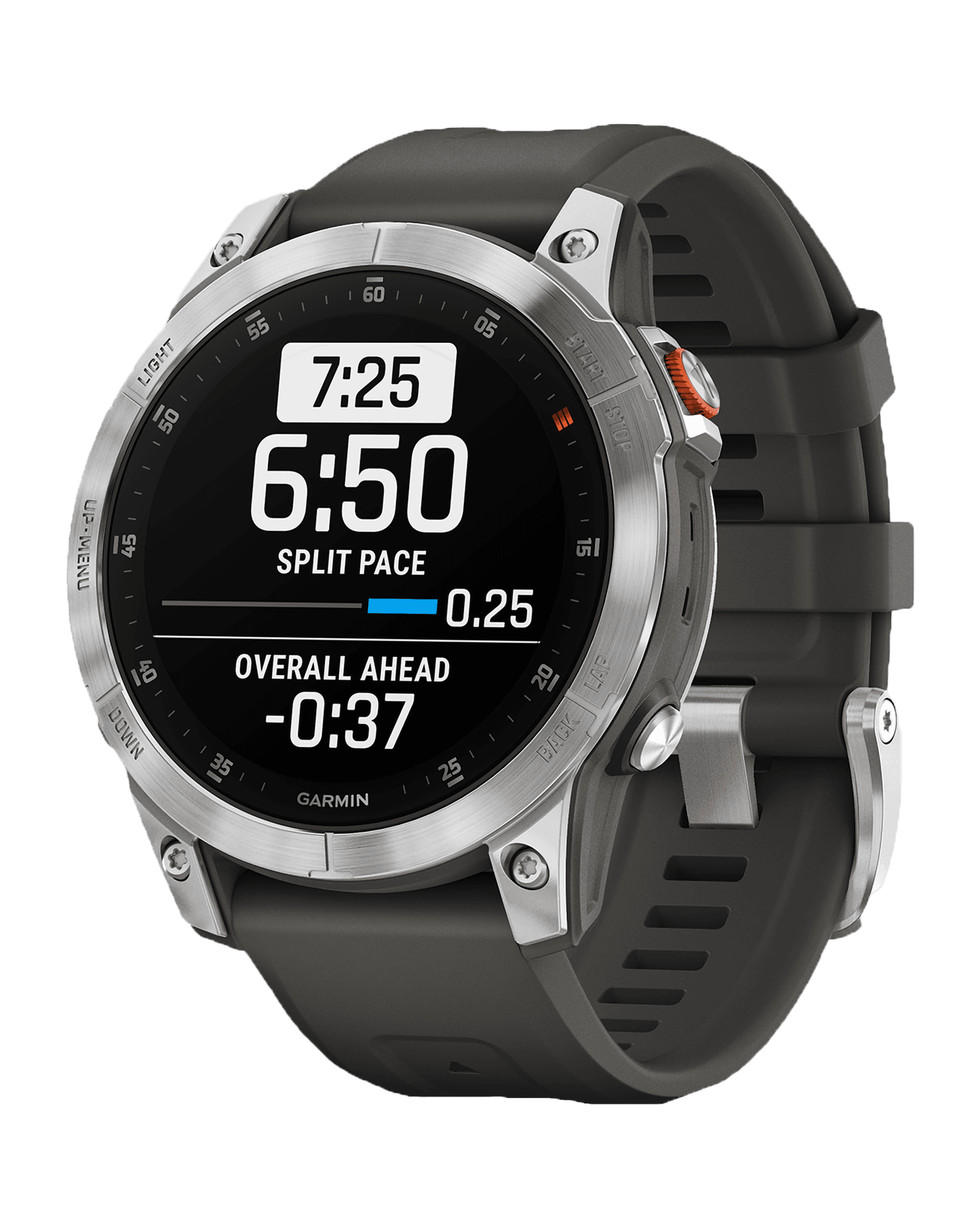 Slate/SS w/Silicone Band