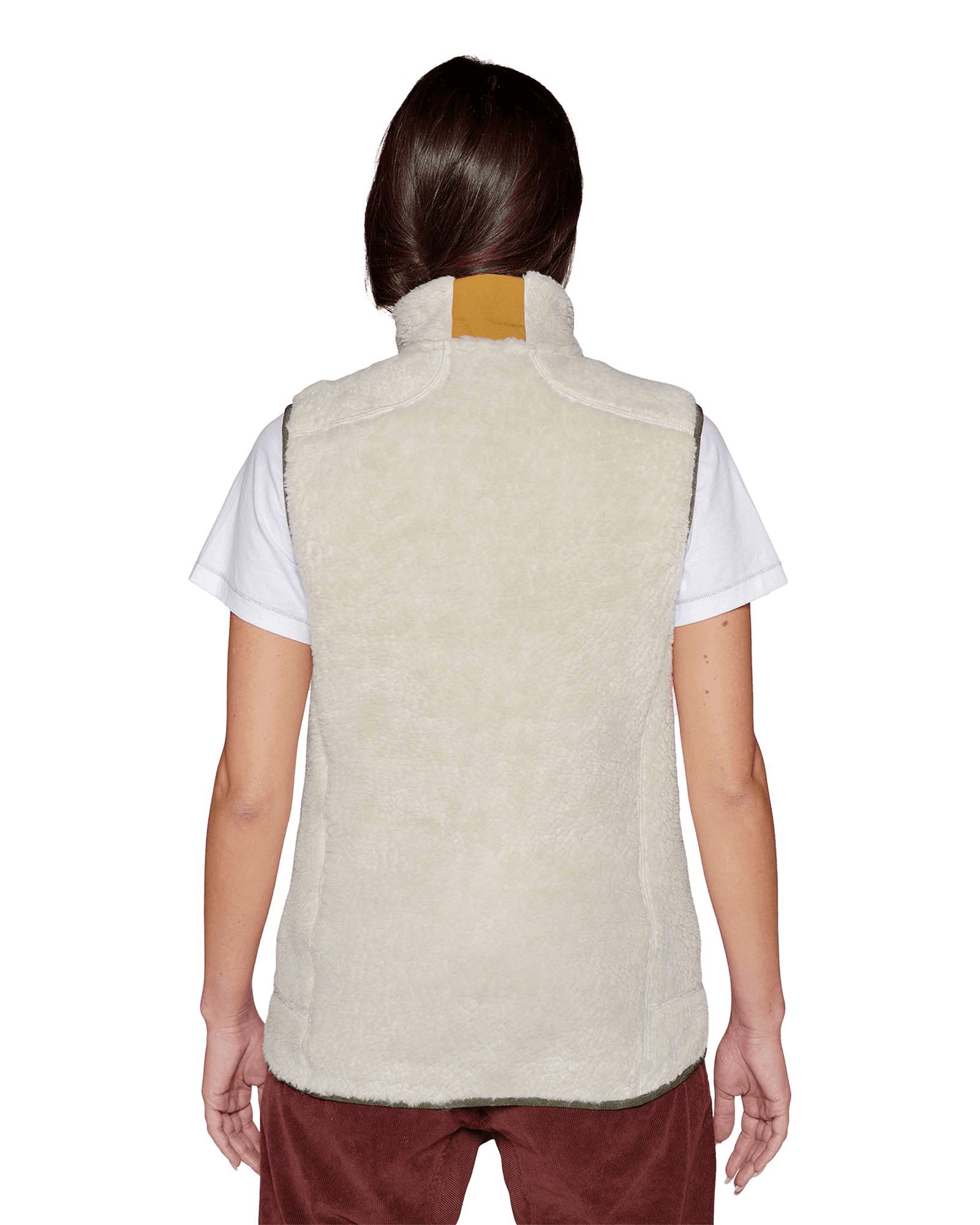 Glacier Pile Vest W Ecru