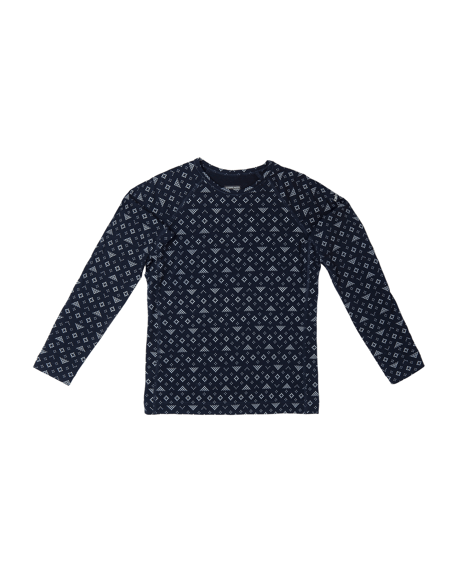 Merino 200 Oasis L/S Crewe First Snow JR Blue