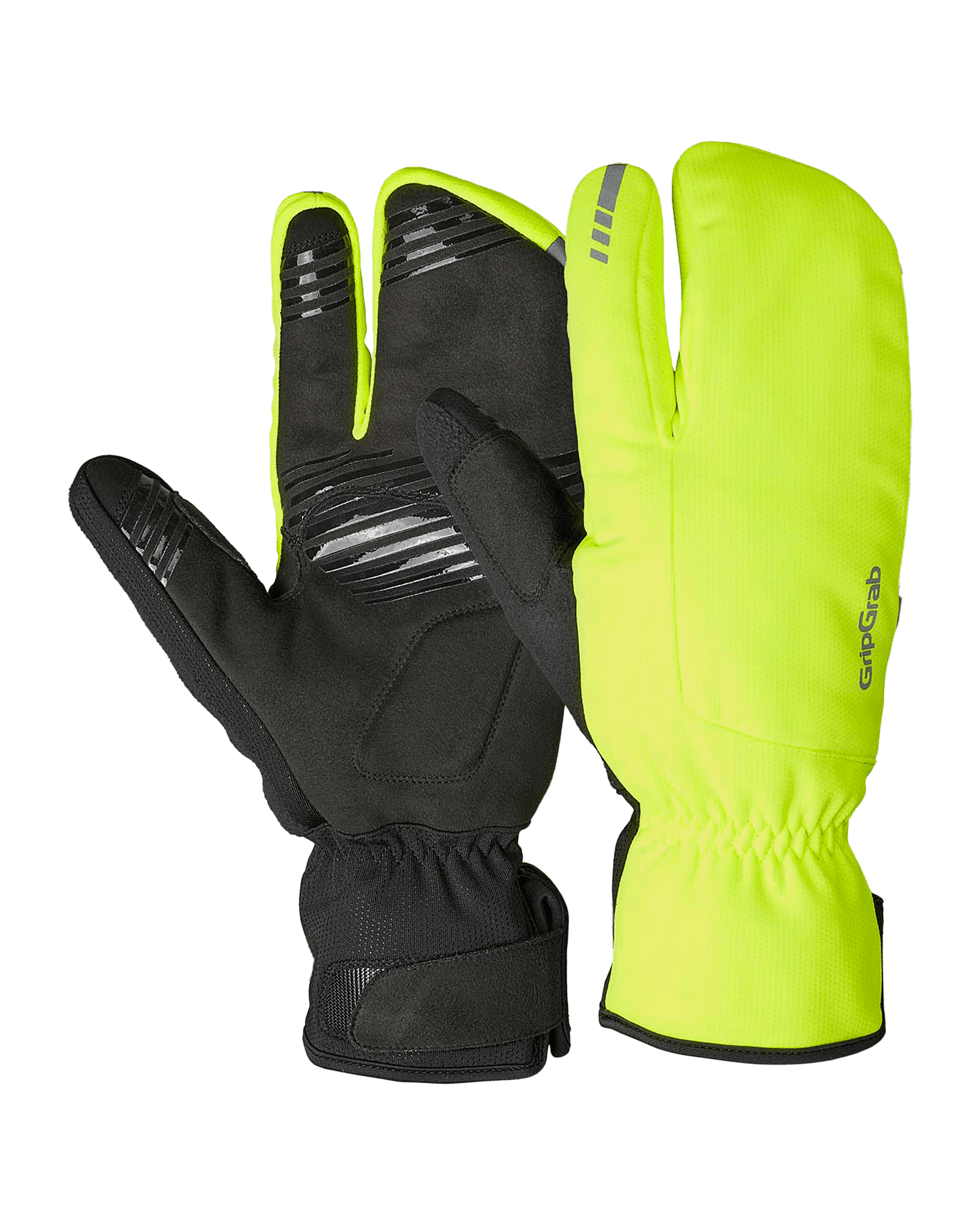 Nordic 2 Windproof Deep Winter Lobster Glove Yellow Hi-Vis