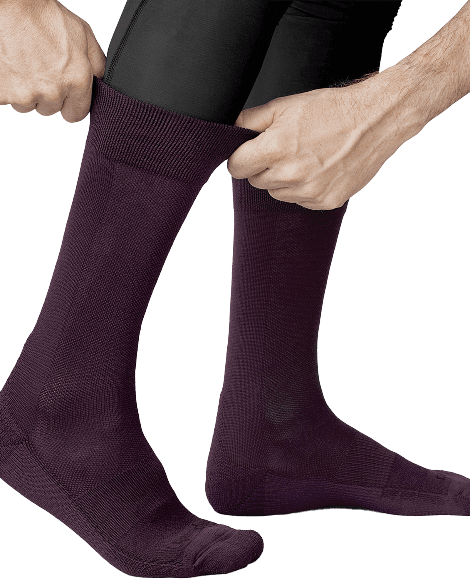 Winter Merino High Cut Socks Dark Red