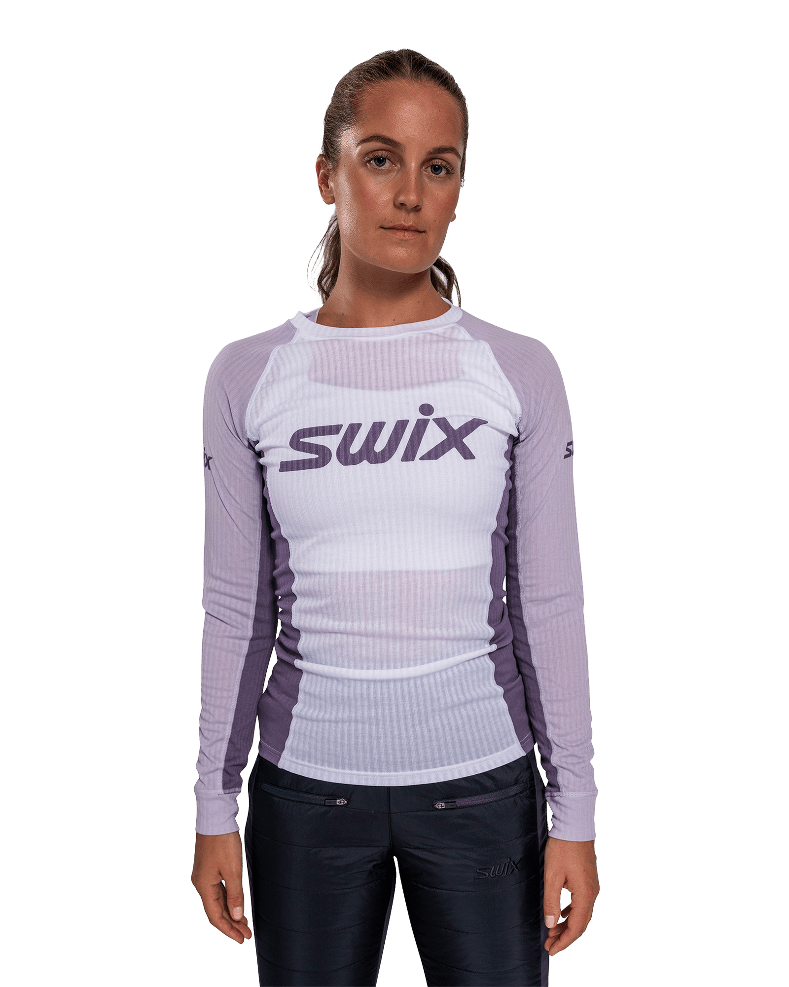 Bright White/ Dusty Purple