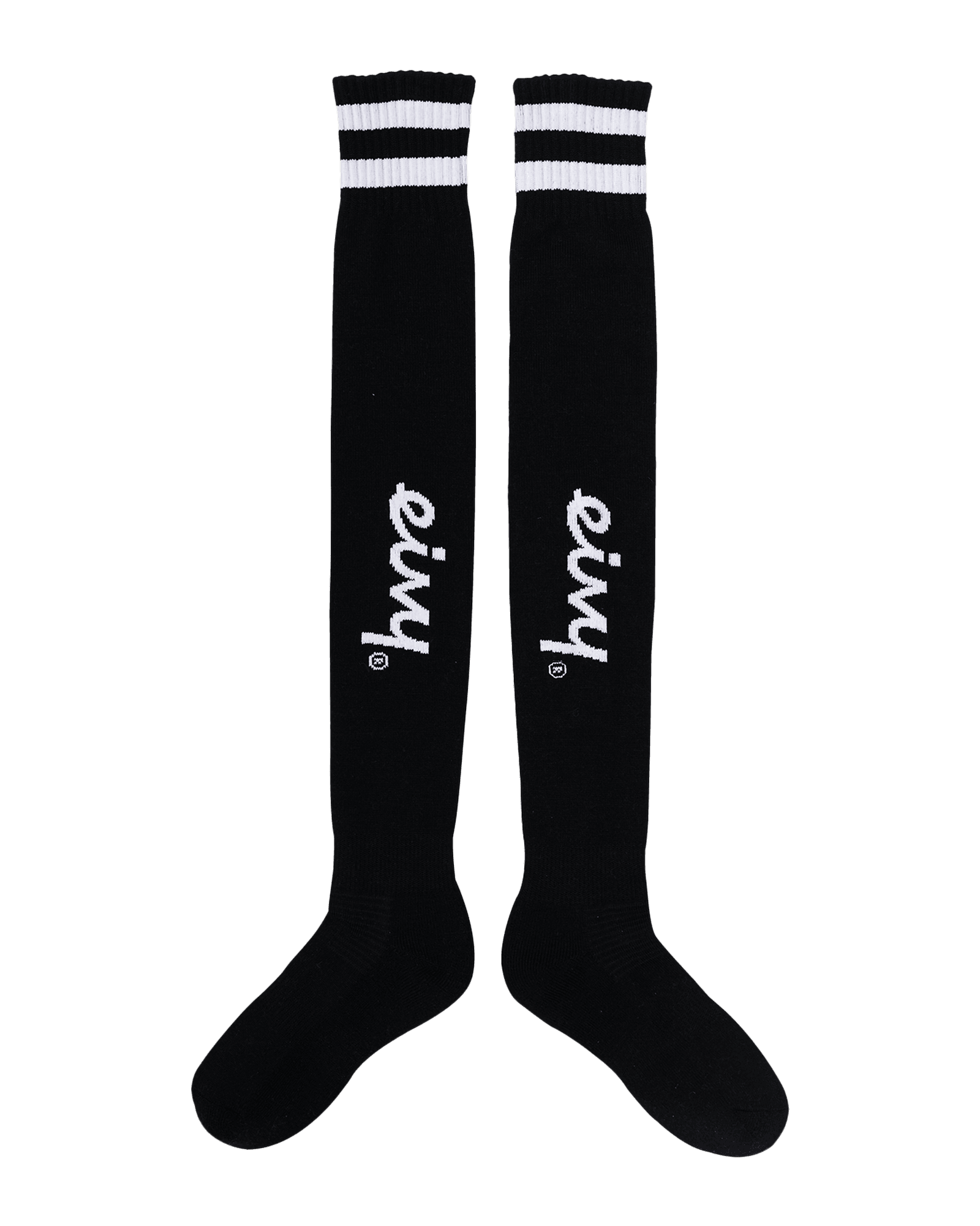 Cheerleader Over Knee Wool Sock W Black