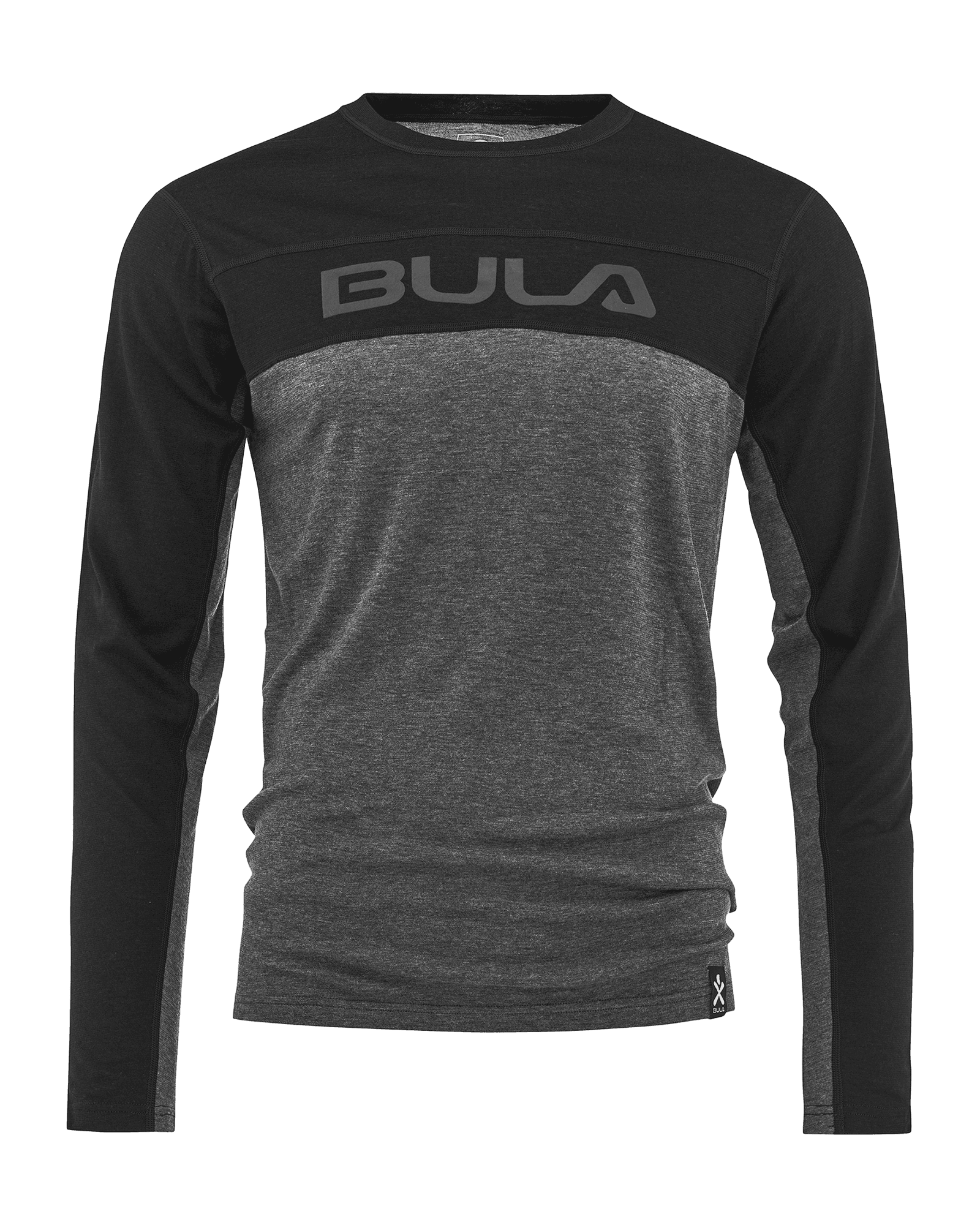 Retro Merino Wool Crew M Black