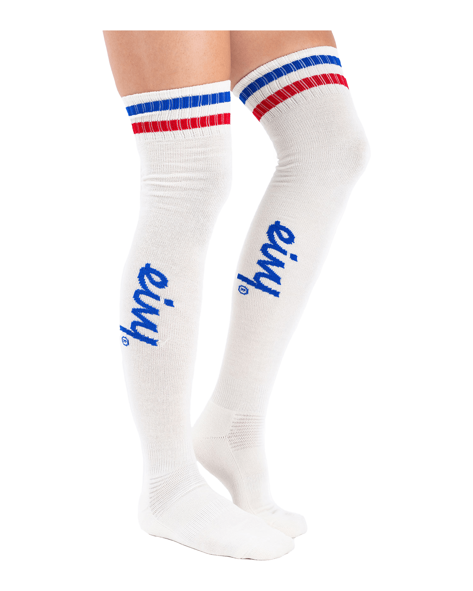 Cheerleader Over Knee Wool Sock W Off White