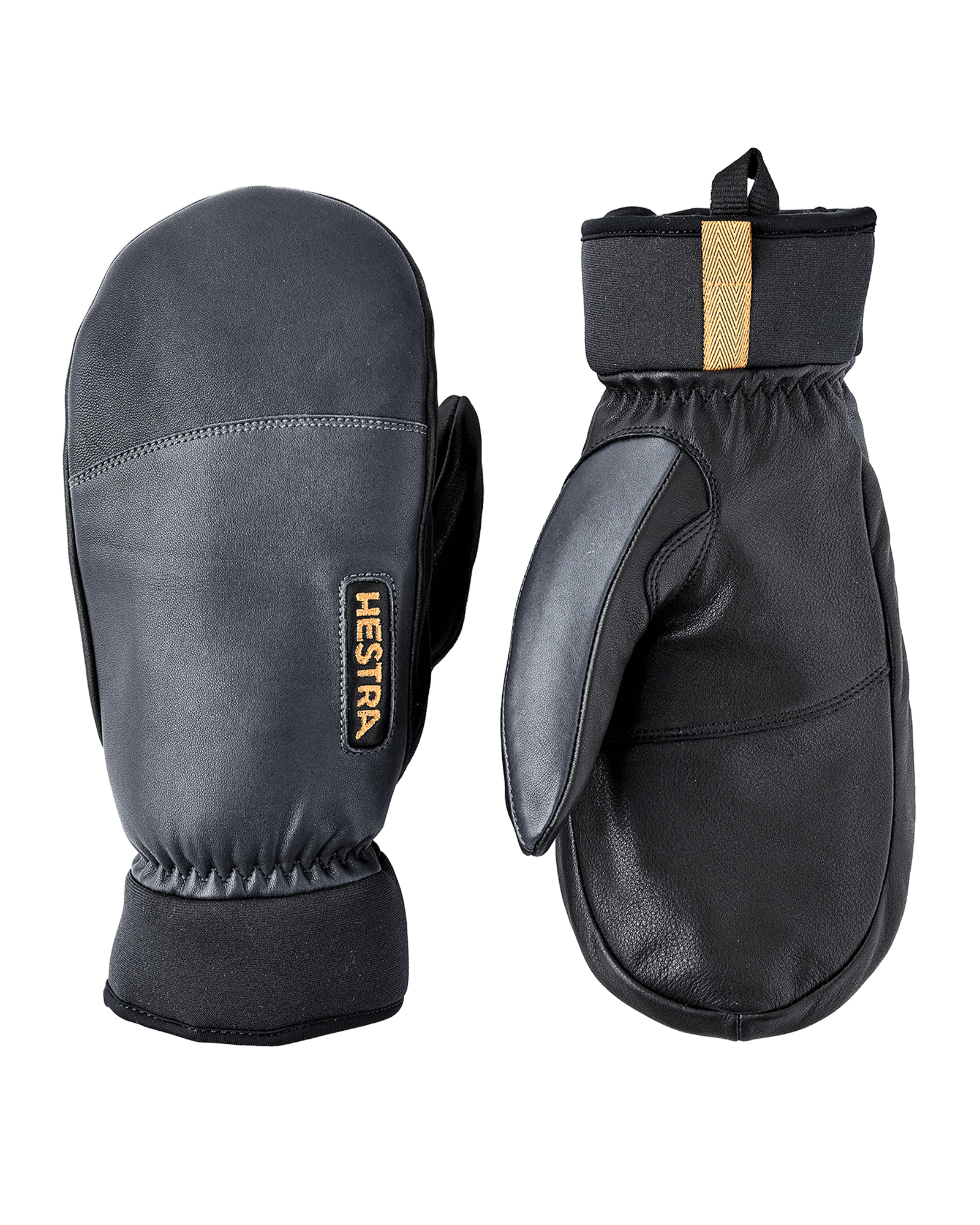 Army Leather Wool Terry -mitt Grey