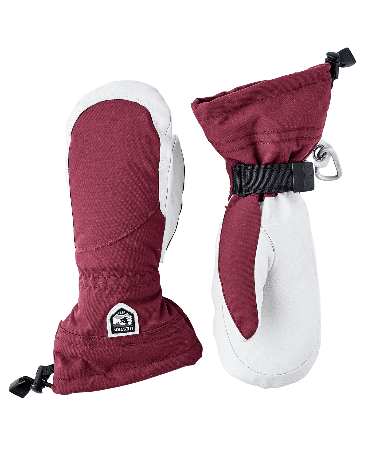 Heli Ski Female - Mitt Bordeaux/Offwhite