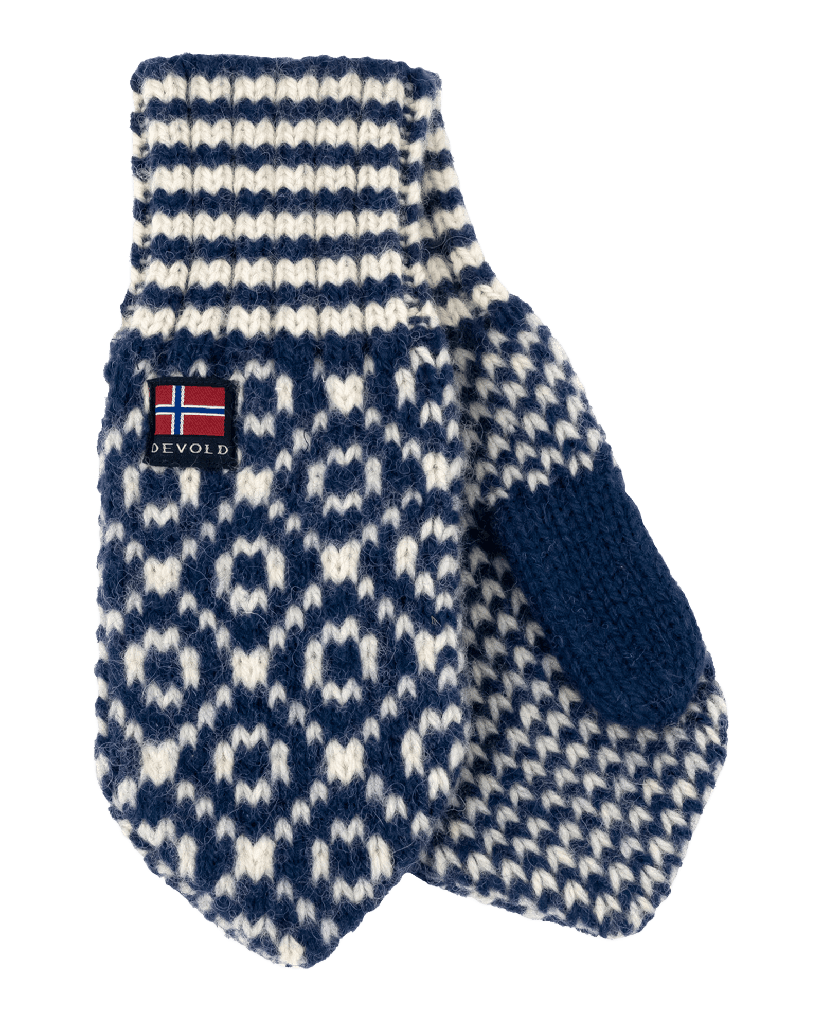 Svalbard Wool Mitten Night/Offwhite