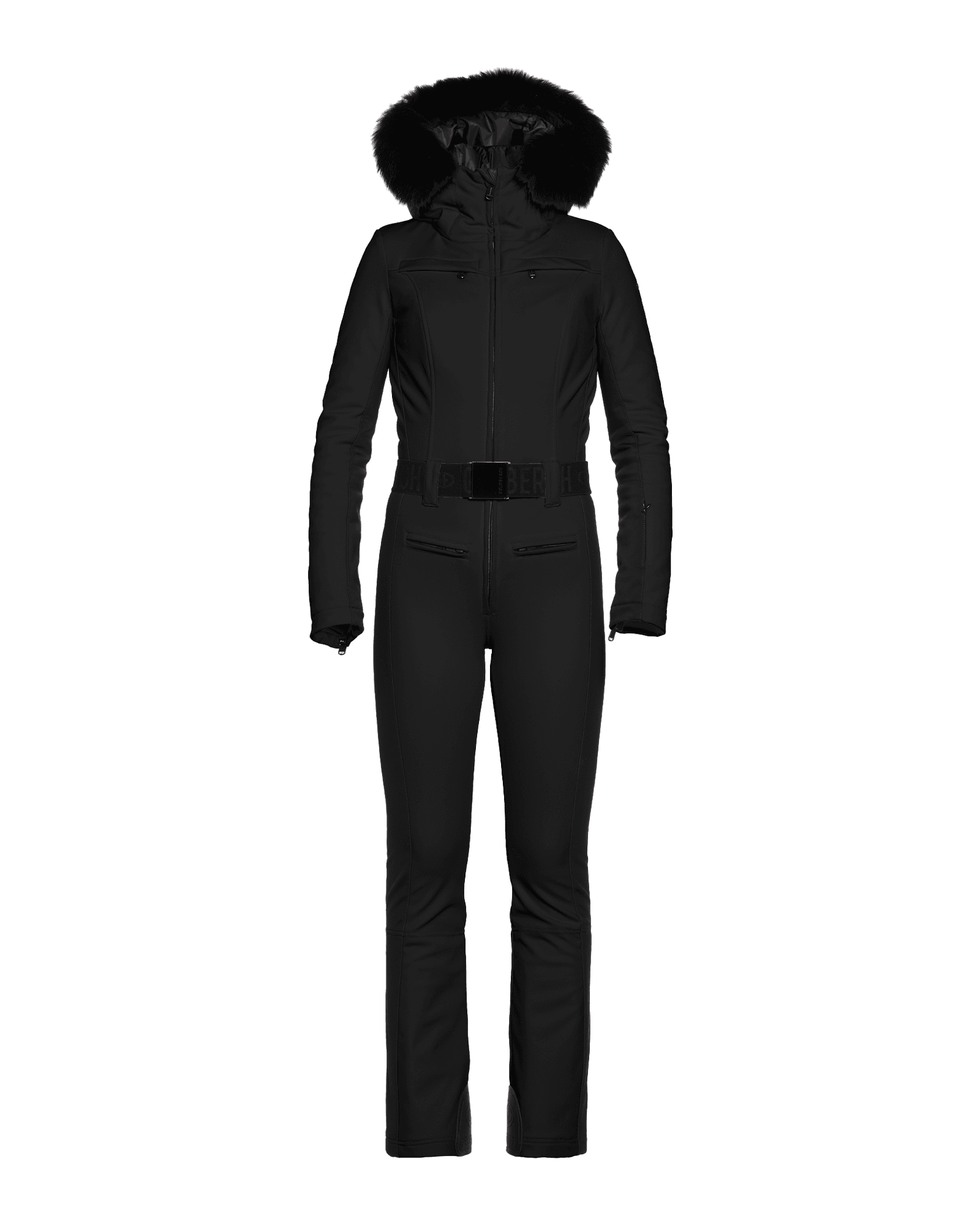 Parry Long Faux Border Ski Suit W Black