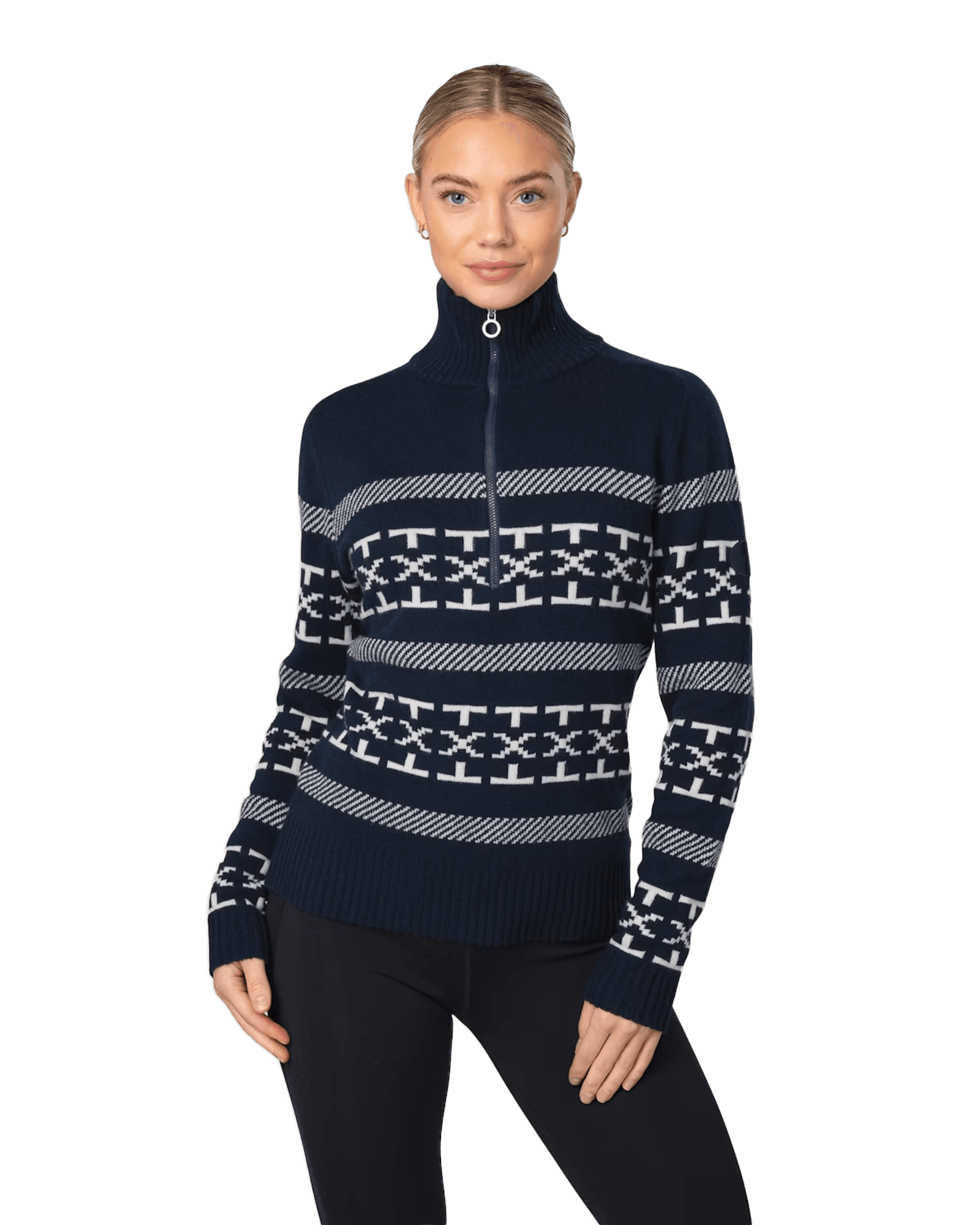 Dalsbygda Woolmix Halfzip Sweater W Dark blue
