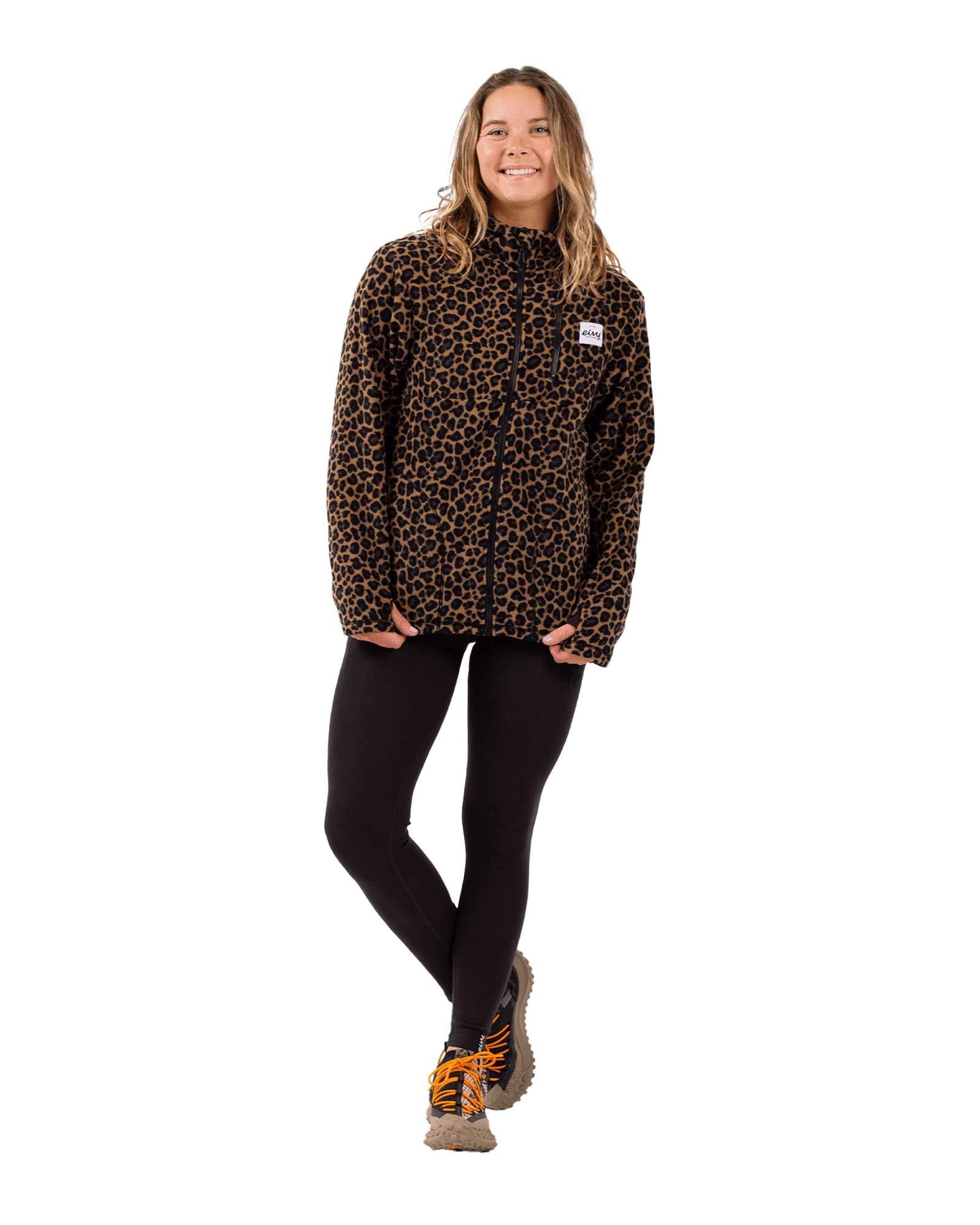Techlight Ziphood Fleece W Leopard