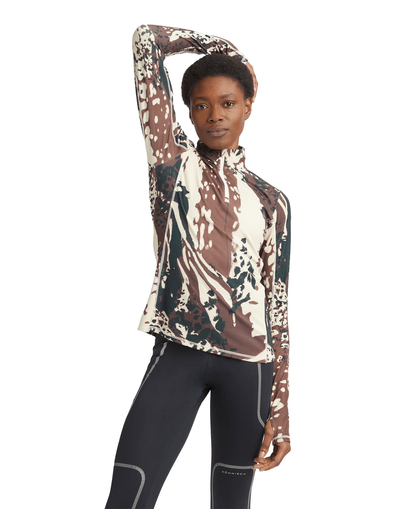 Warming Tech Half Zip W Beetle Print