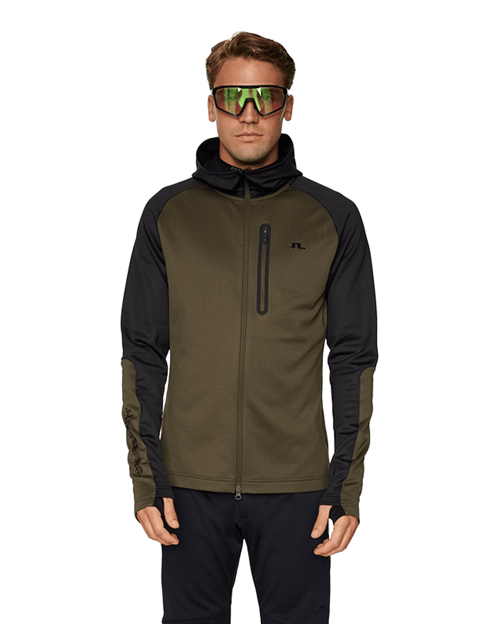 Elevation Full Zip Hood M Forest Green