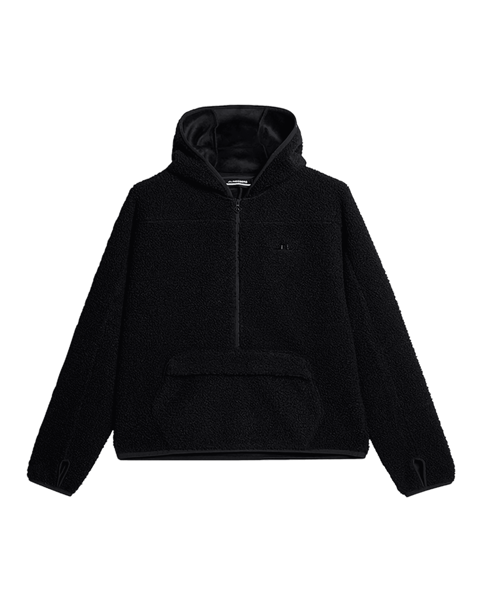 Delise Pile Hoodie W Black