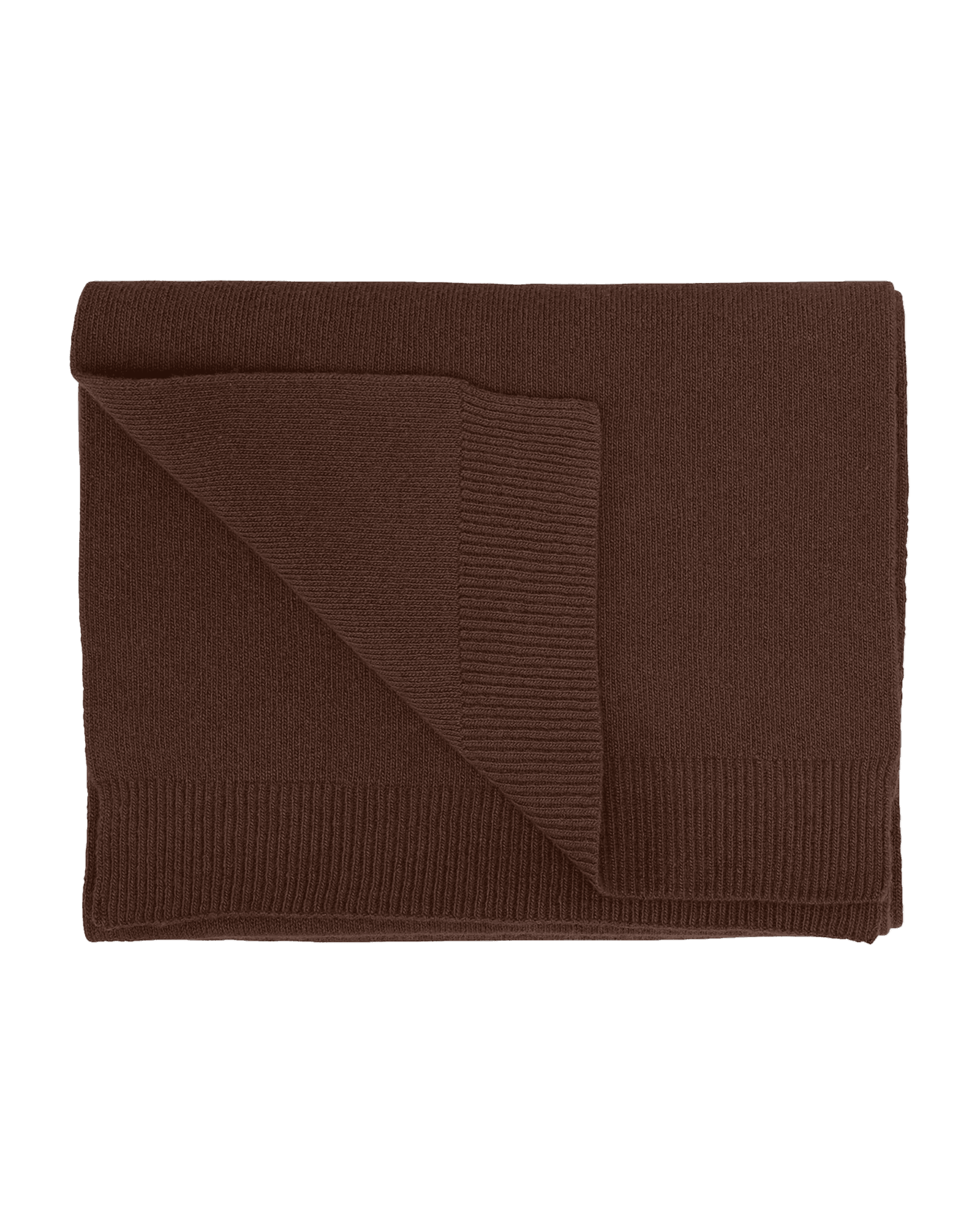 Merino Wool Scarf Coffee Brown
