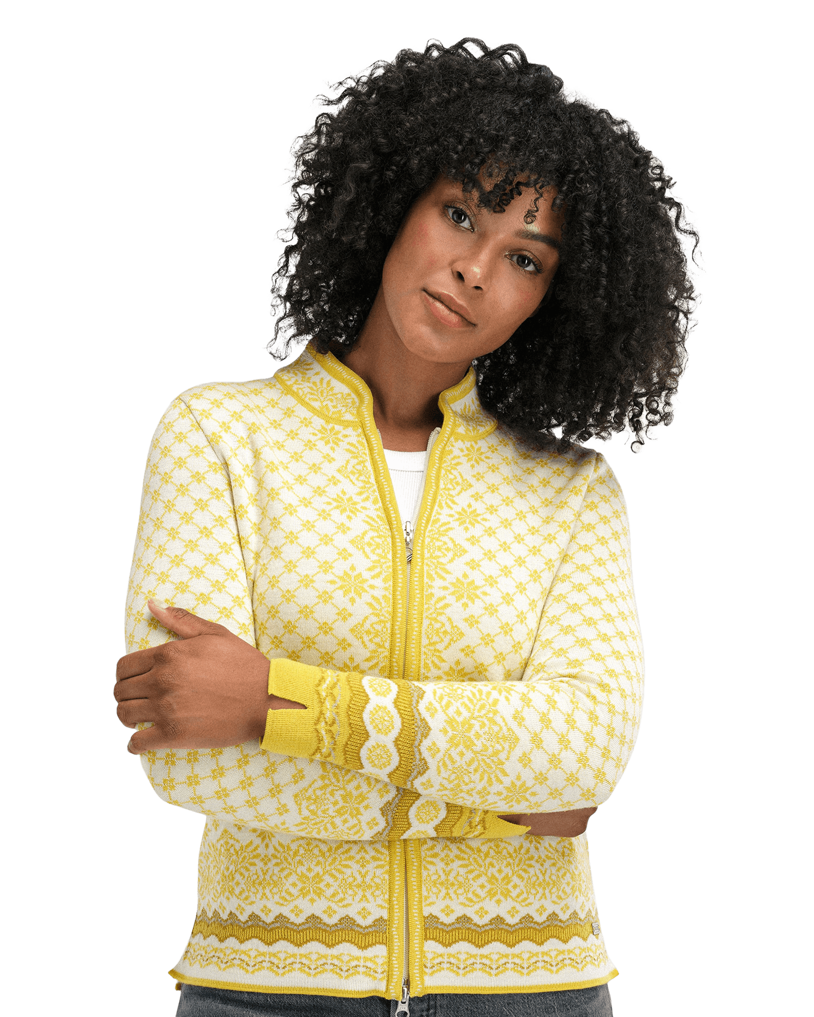 Solfrid Fem Jacket W Sweethoney Offwhite