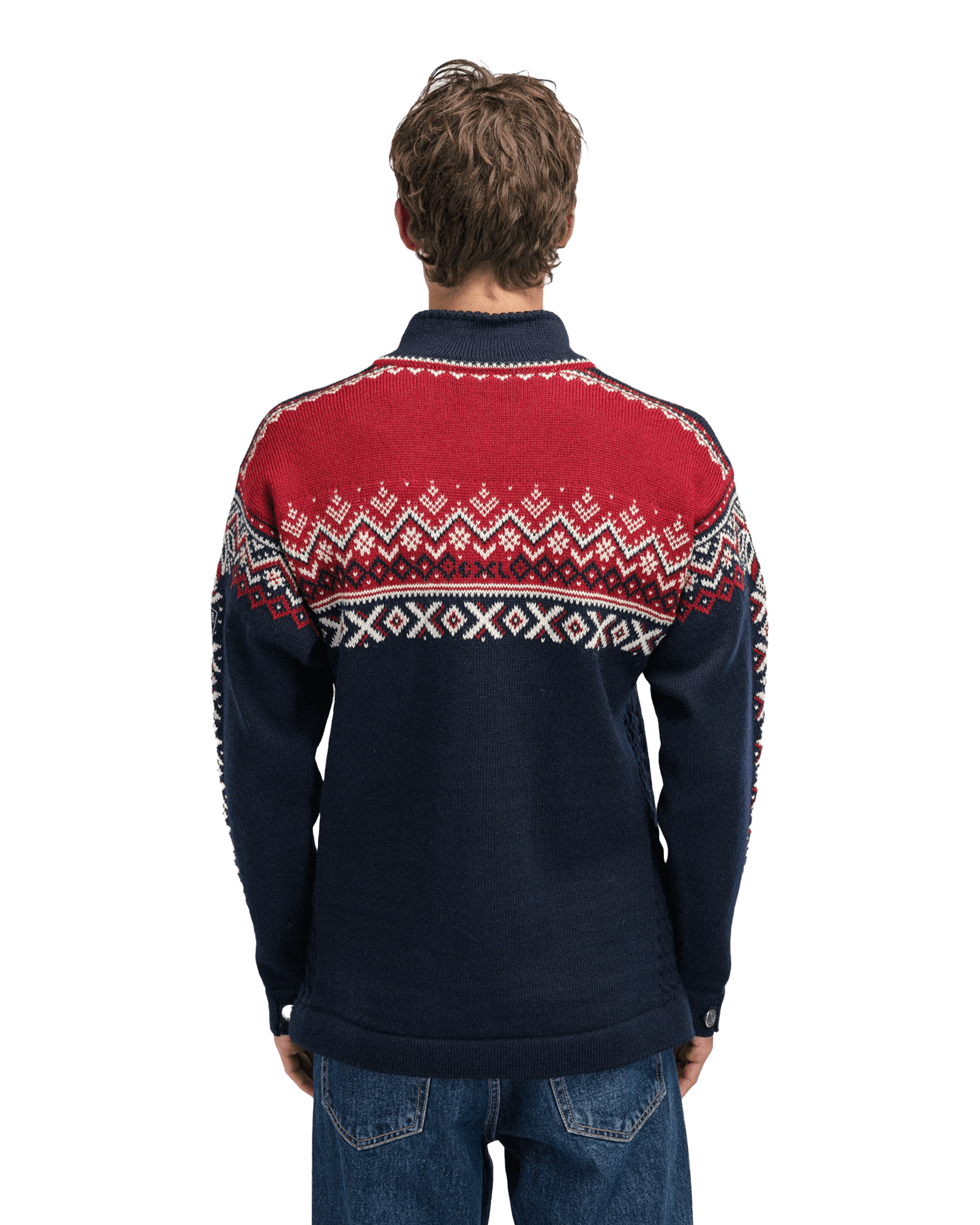 Navy Red Rose Offwhite