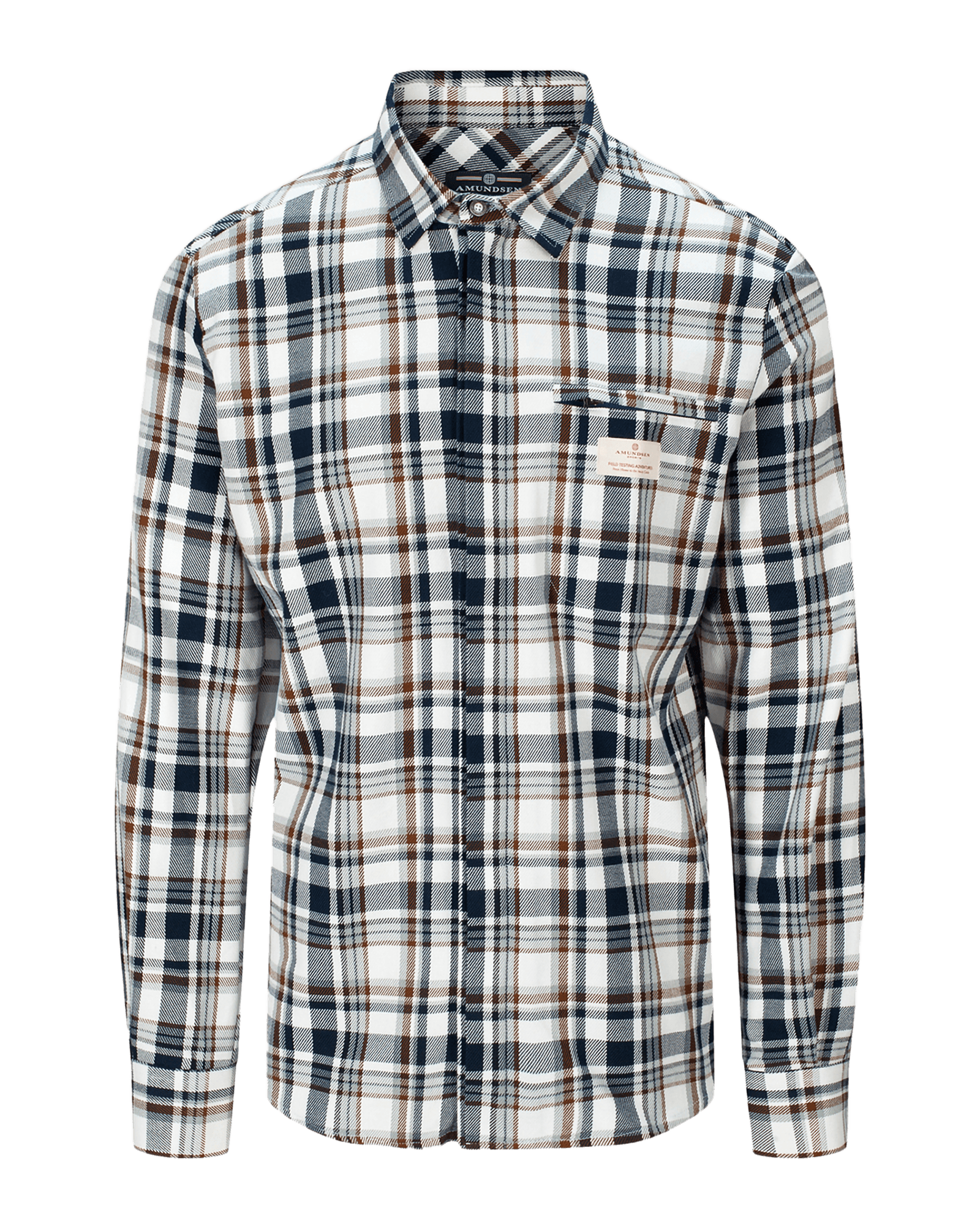 Chequered Navy/Tan