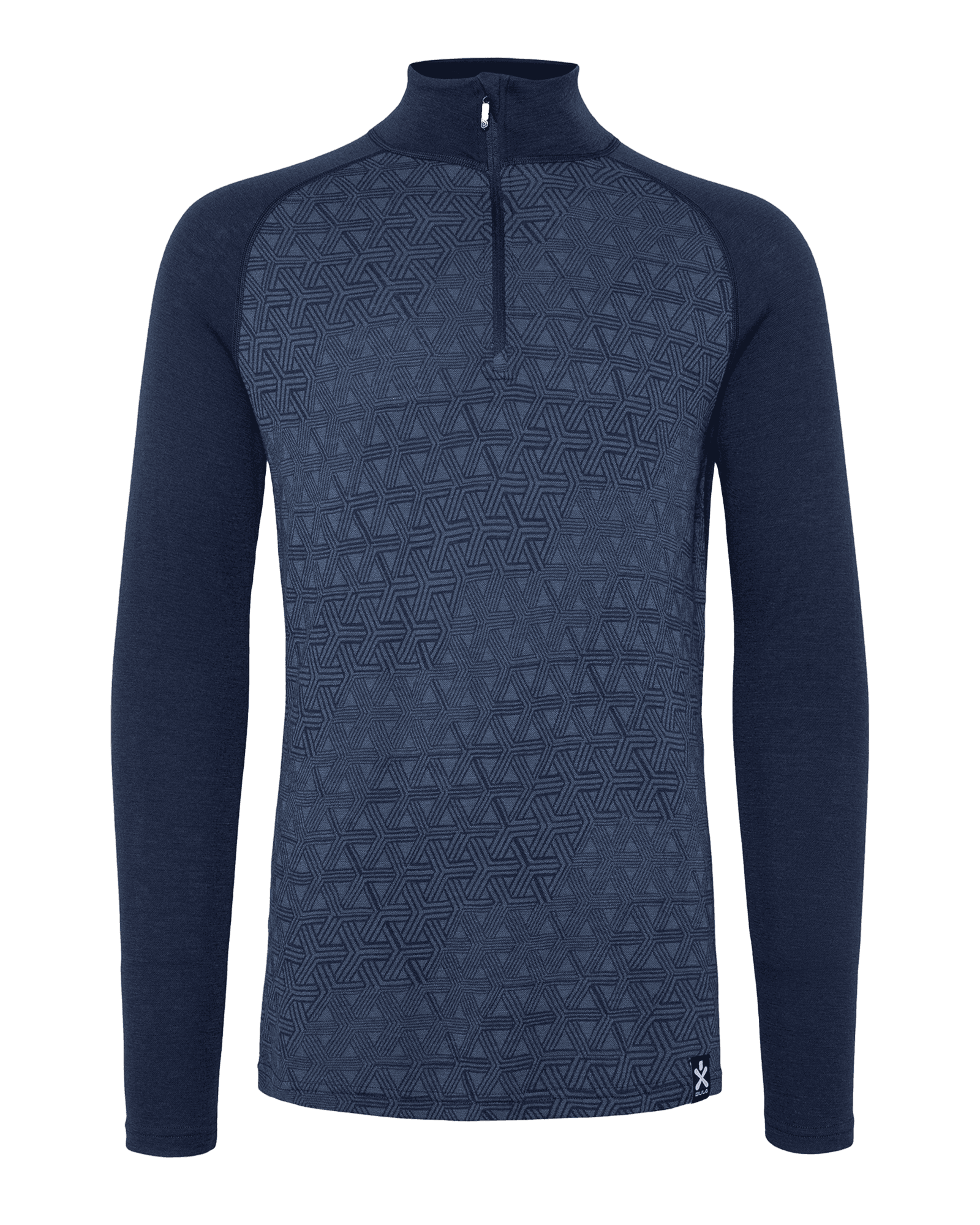 Geo Merino Wool H/Z M Navy