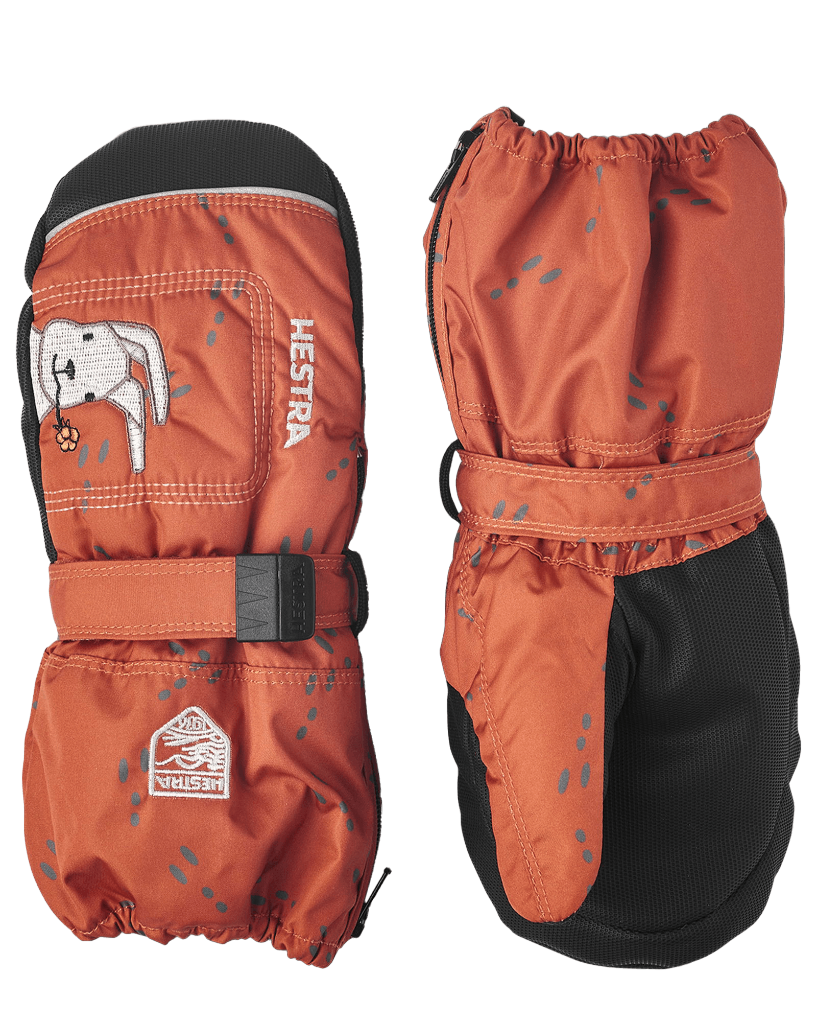 Baby Zip Long - Mitt Orange Print