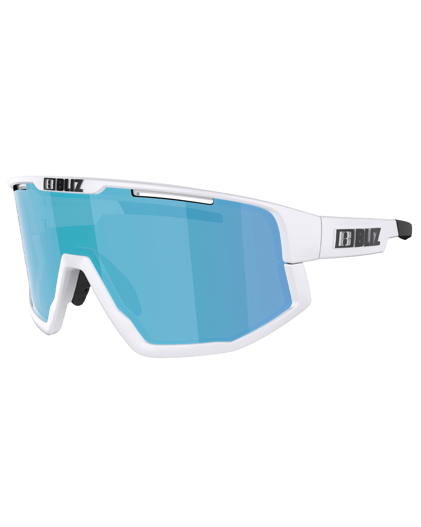 Fusion Small Matt White Brown with Blue Multi