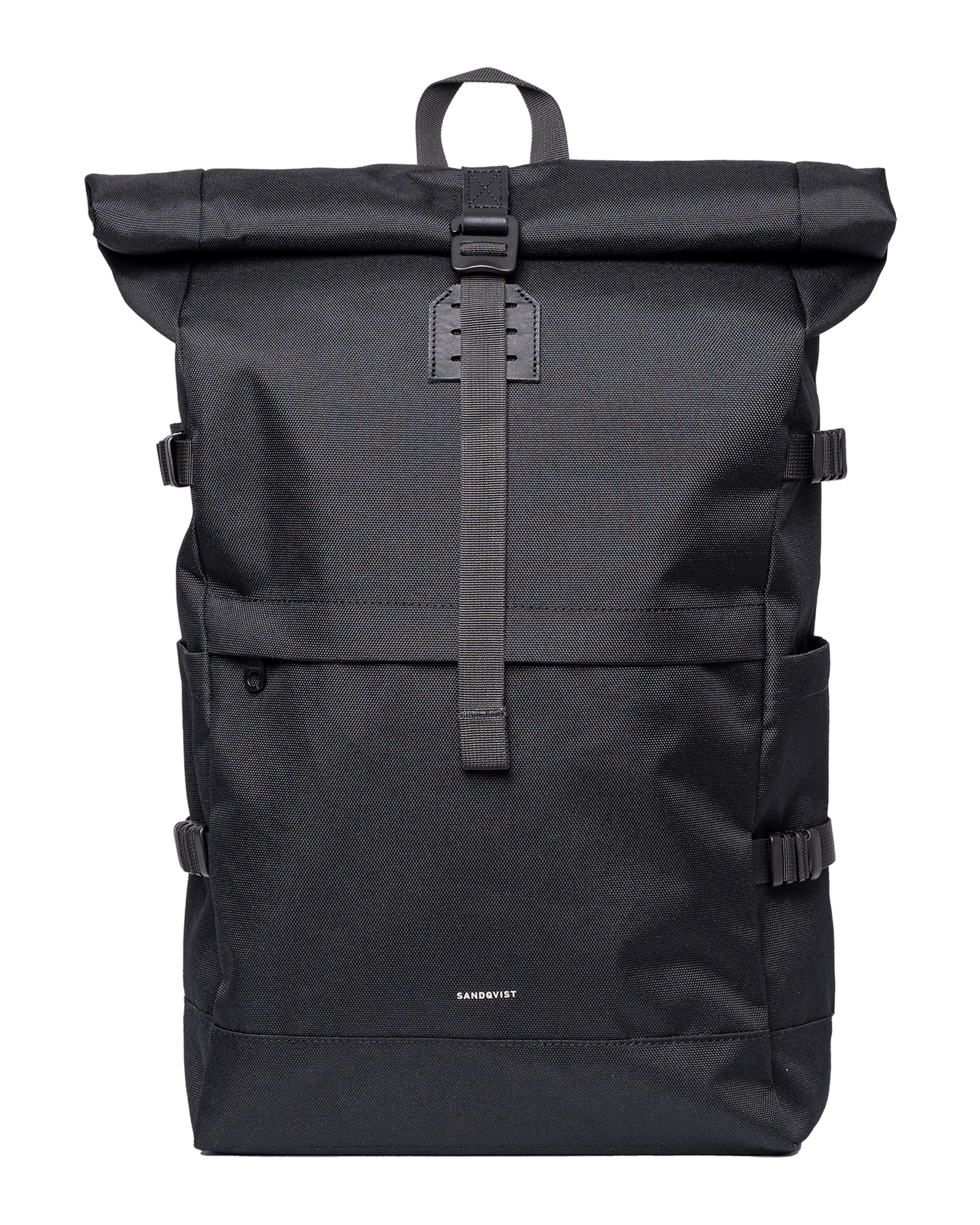 Icon Rolltop Backpack L Black/Black with Black Leather