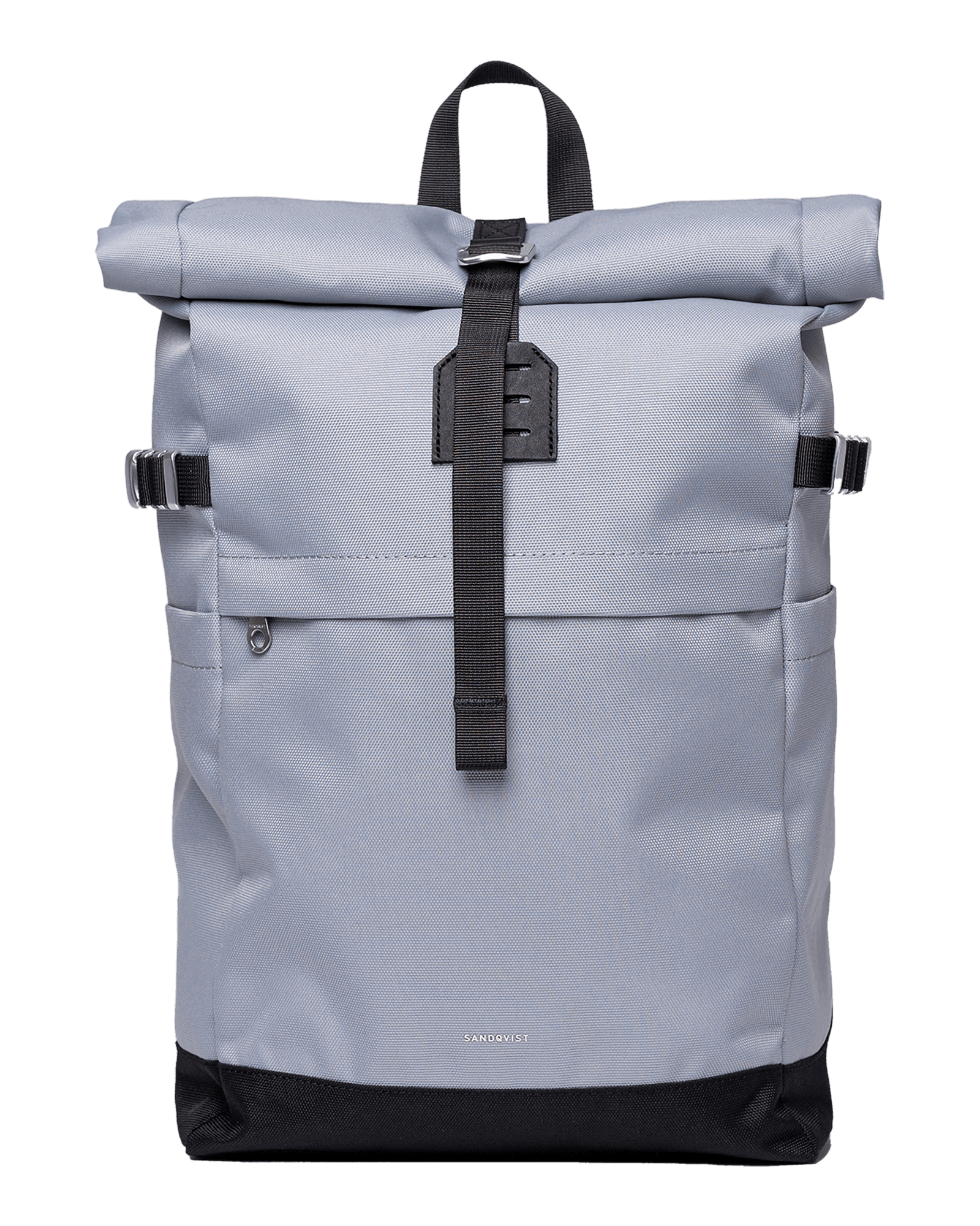 Icon Rolltop Backpack M Ice Blue with Black Leather