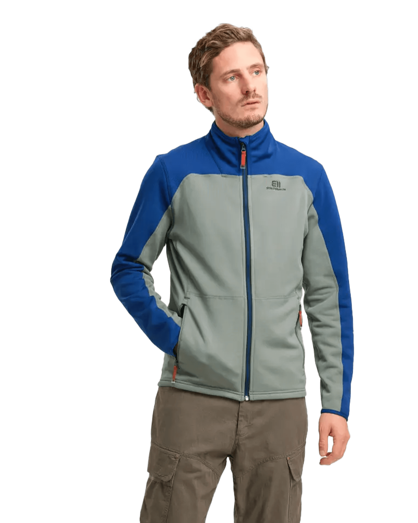 Skiers Fleece Zip M Gray Green