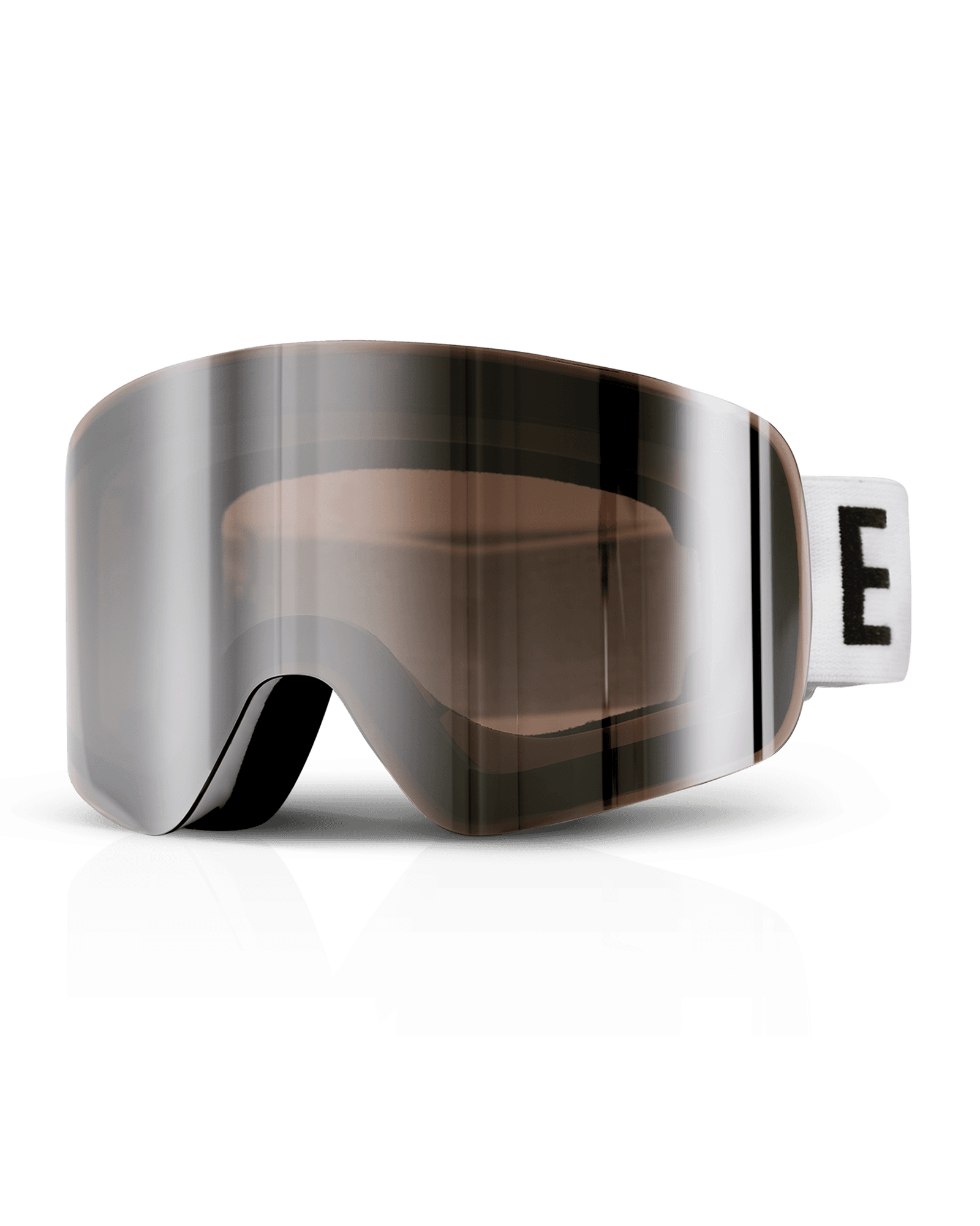 Vision Small Face Matt White/Brown/Silver Mirror