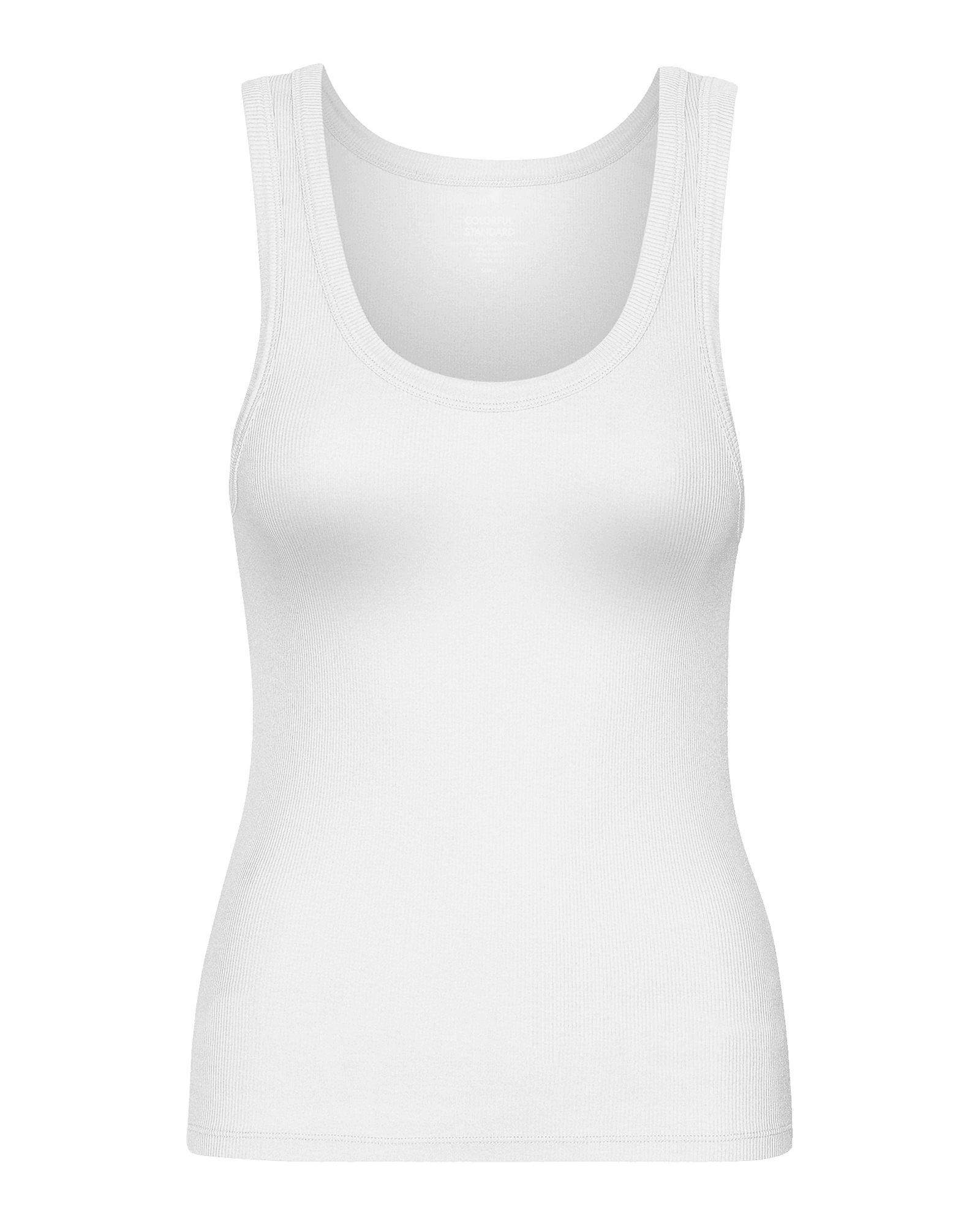 Organic Rib Tank Top W Optical White